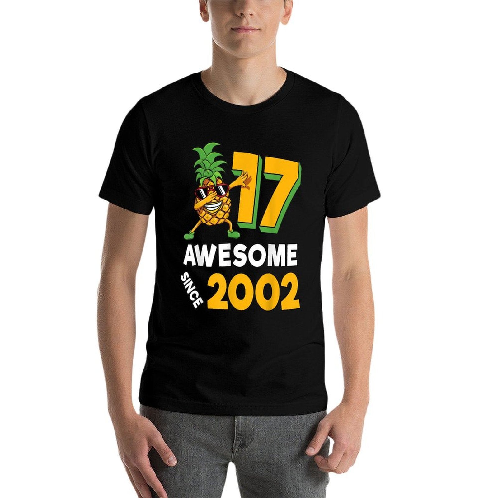 17th Birthday Pineapple Dabbing Gift For 17 Years Oldns  Tagless Design T-Shirt