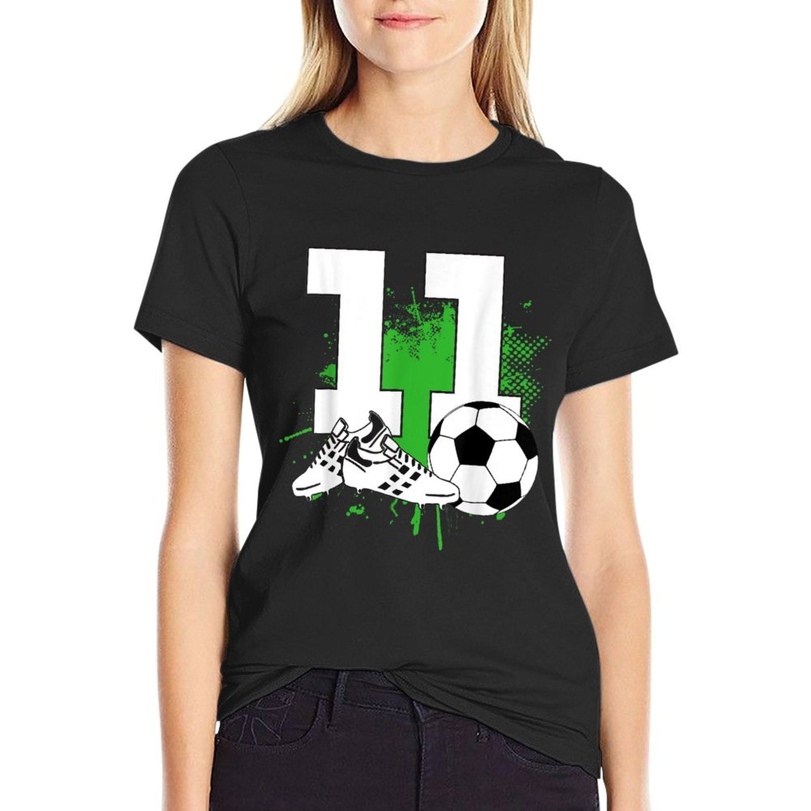 11st Birthday Boy 11 Years Footballer Football Birthday  Lightweight T-Shirt