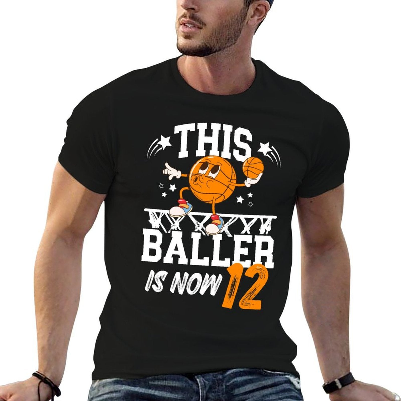12th Basketball Birthday Twelve Year Old Basketball Player  Breathable T-Shirt