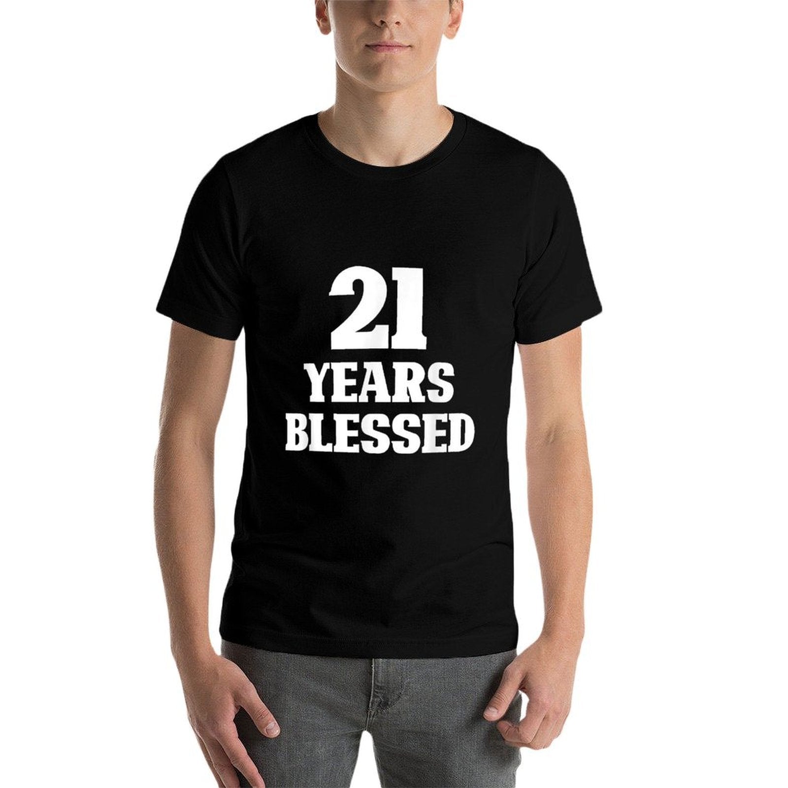 21 Years Blessed 21st Birthday Christian Religious Jesus God  Relaxed-fit T-Shirt
