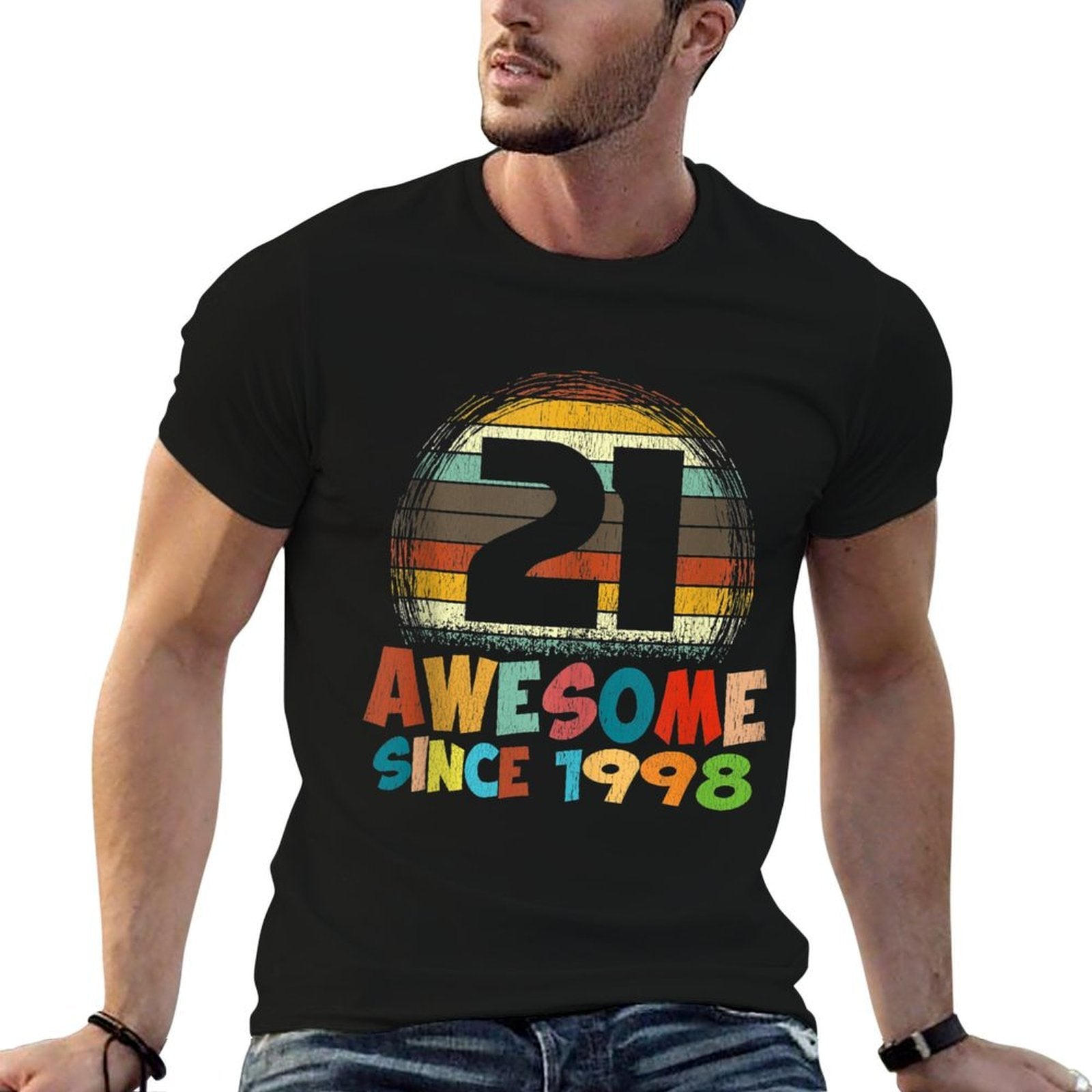 21st Birthday Retro Vintage 21st Birthday Gifts  Durable T-Shirt