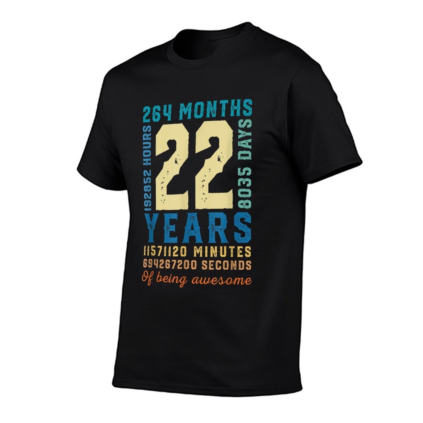 22 Years Of Being Awesome Vintage 22 Years Old 22nd Birthday  Cotton T-Shirt