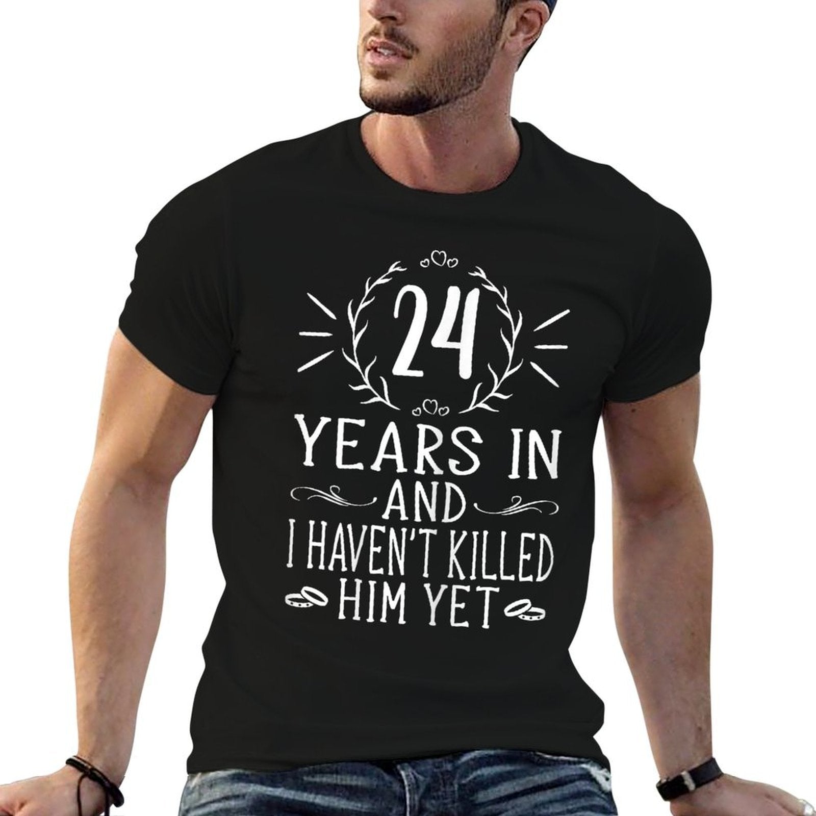 24th Wedding Anniversarys For Her - 24 Years Marriage  Odor-resistant T-Shirt