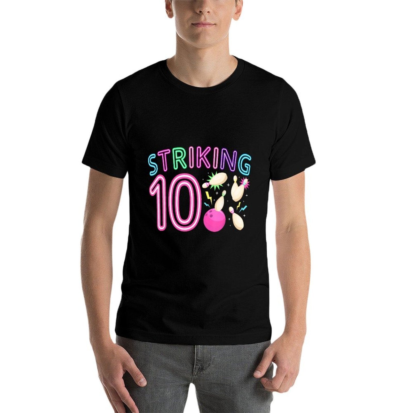 10th Birthday Party Bowling Girl 10 Year Old Bowling Player  Easy-care T-Shirt