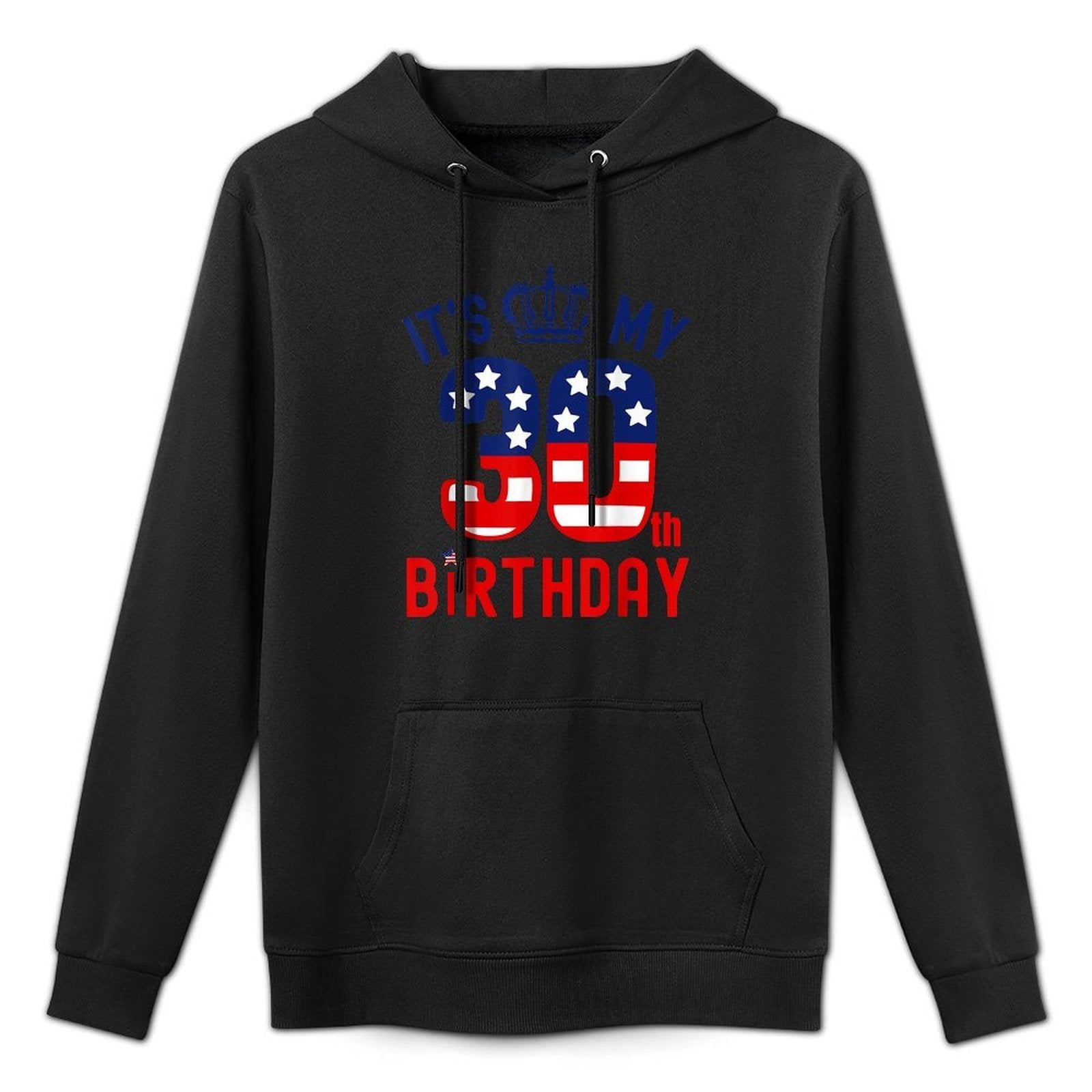 30 Year Old Patriotic Happy Birthday Its My 30th Birthday Breathable Fabric Hoodie