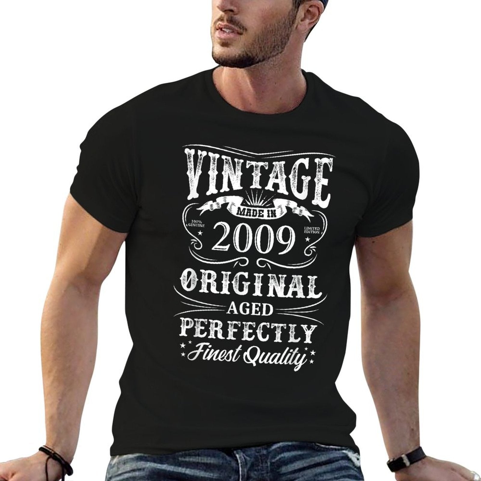 2009 Original Birth Year Vintage Made In 2009 15th Birthday  Vintage-inspired T-Shirt