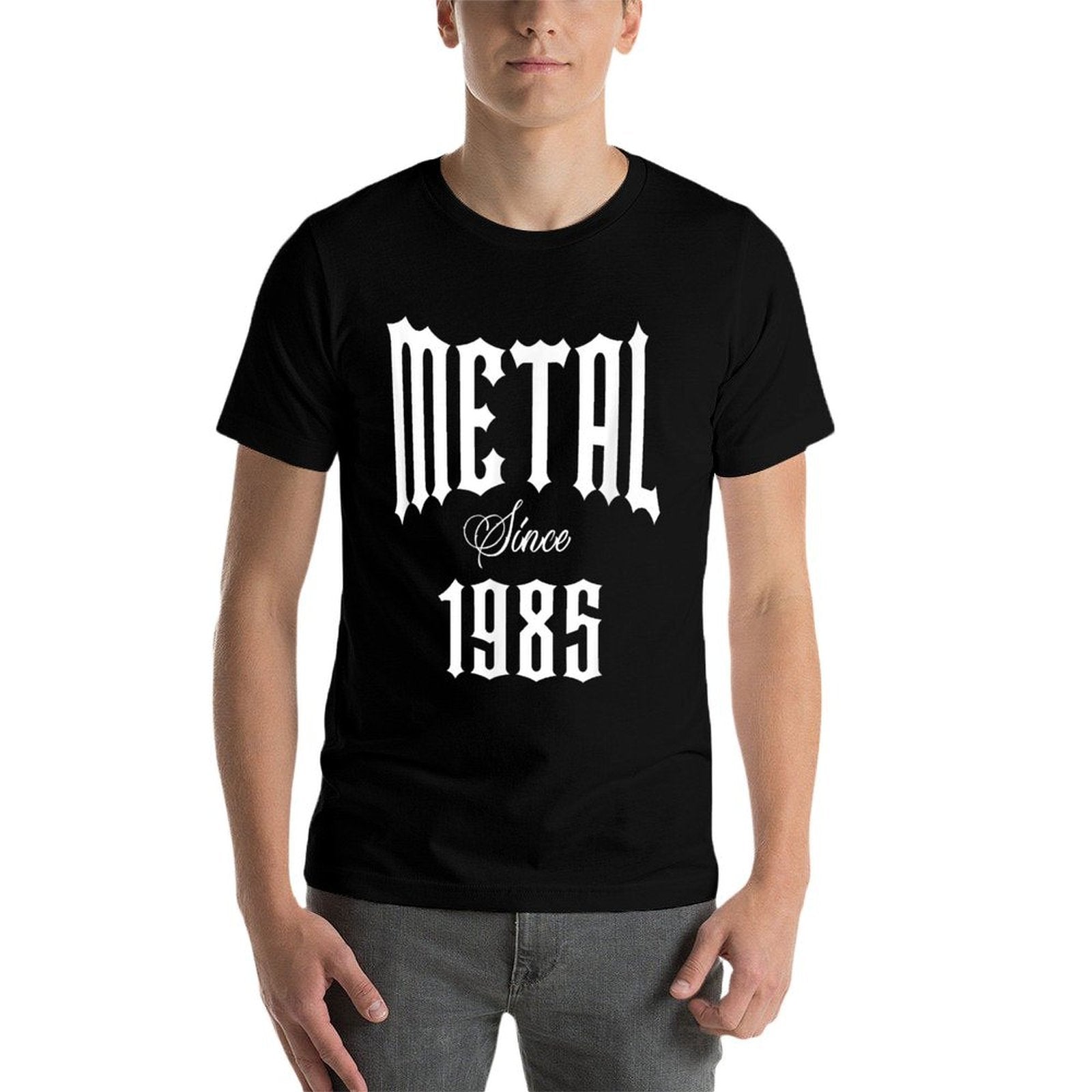 40 Year Old Metal Music 40th Birthday  Heathered Texture T-Shirt