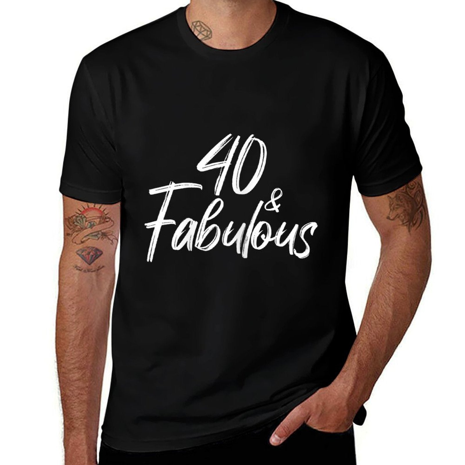 40 And Fabulous 40. Birthday Celebration 40th Birthday Party  Easy-care T-Shirt
