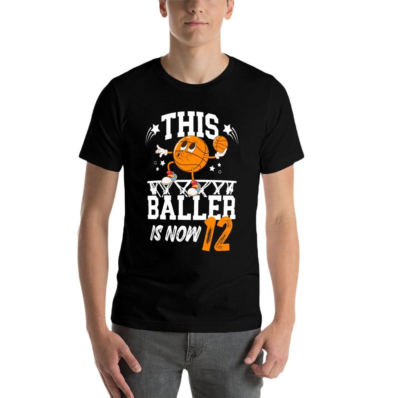 12th Basketball Birthday Twelve Year Old Basketball Player  Breathable T-Shirt