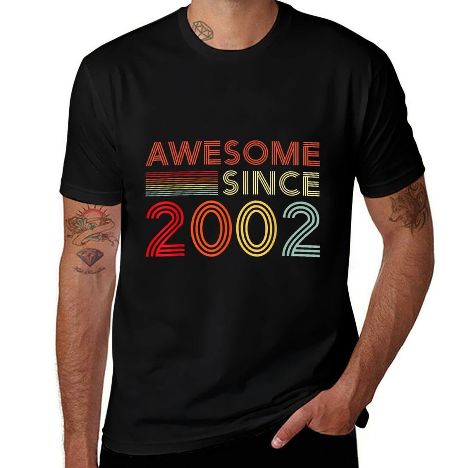 20 Birthday Decorations Men Women 2002 BDay 20th Birthday  Polyester Blend T-Shirt