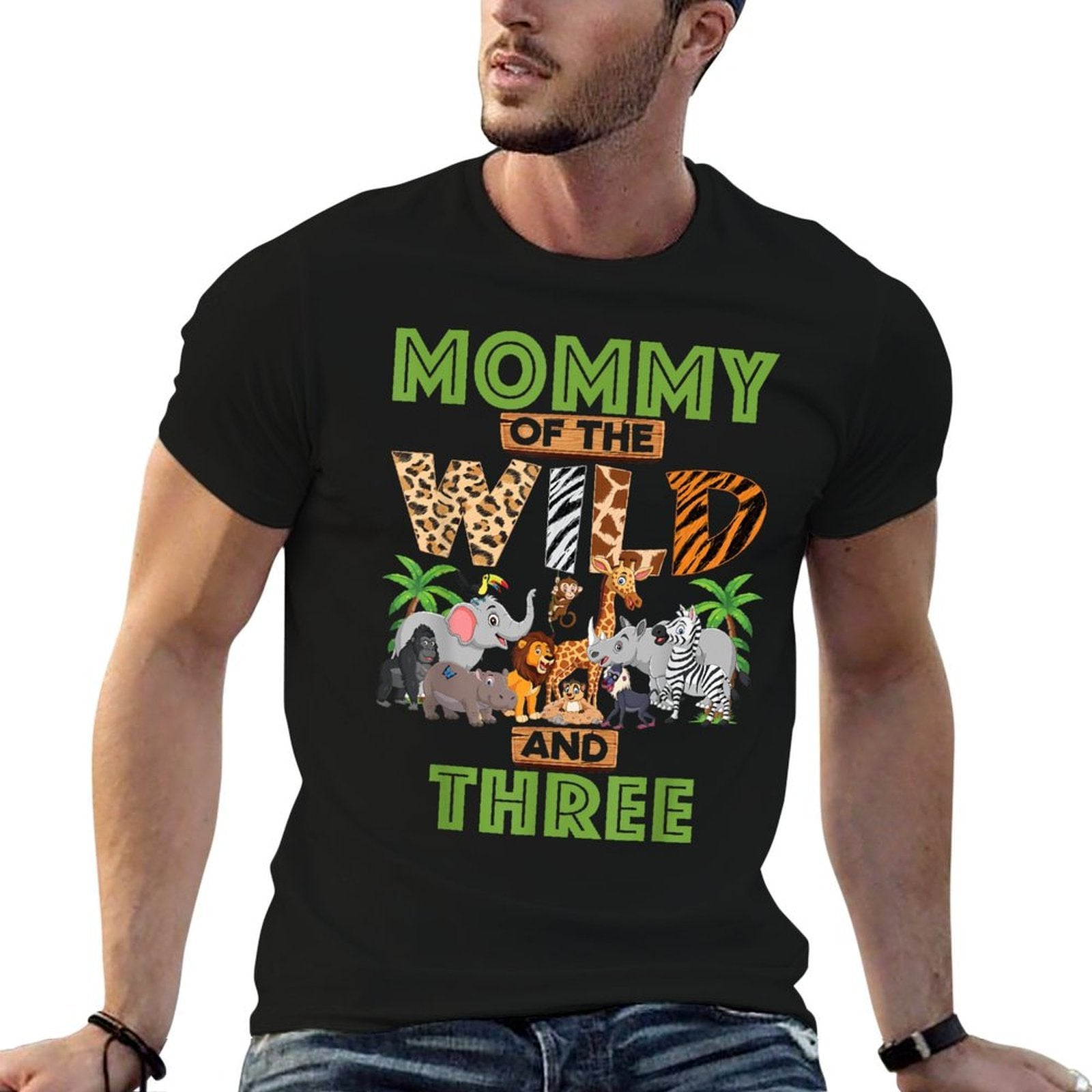 3rd Birthday Zoo Safari Jungle Mommy Of The Wild And Three  Quick-drying T-Shirt