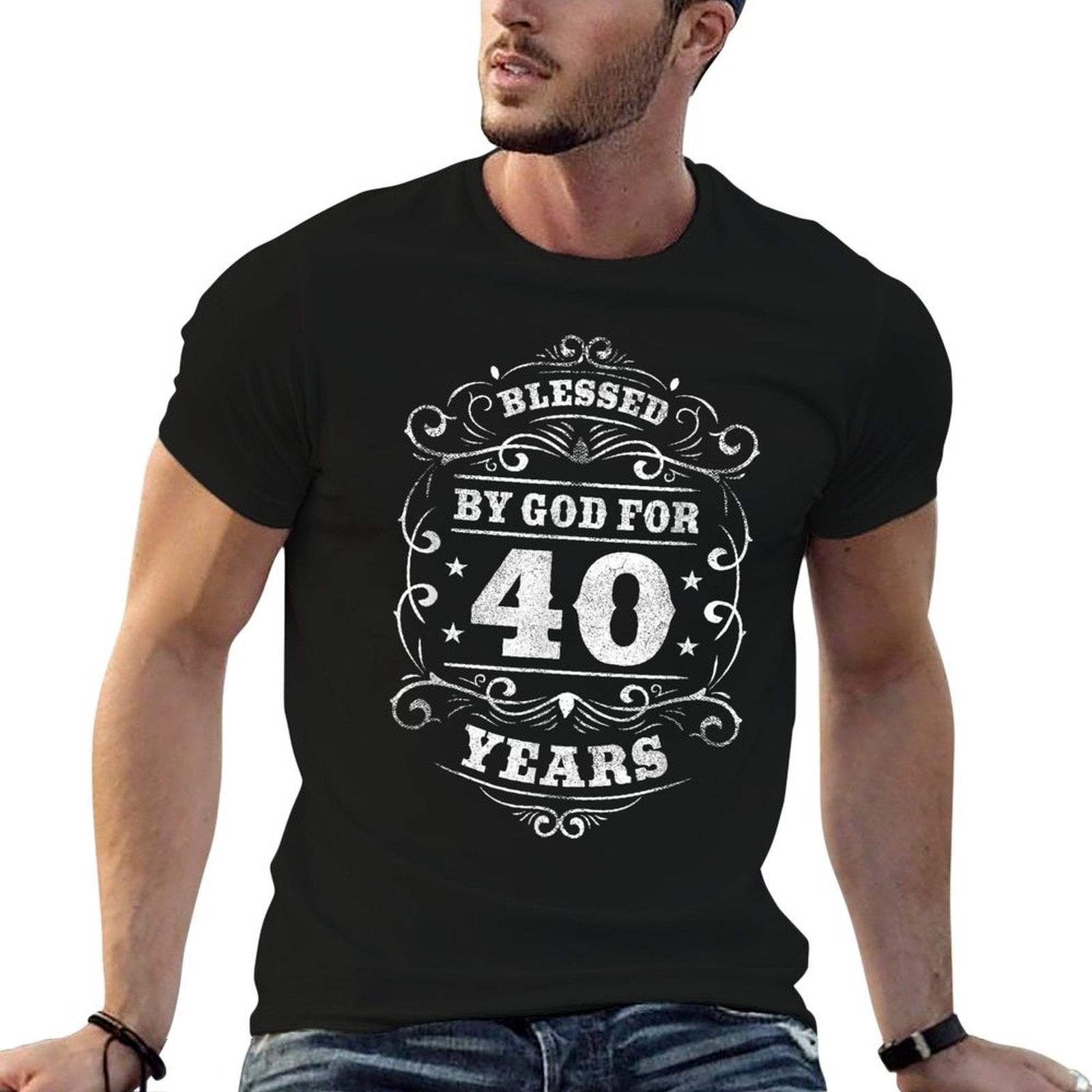 40 Year Old Christian Blessed by God 40th Birthday  Polyester Blend T-Shirt