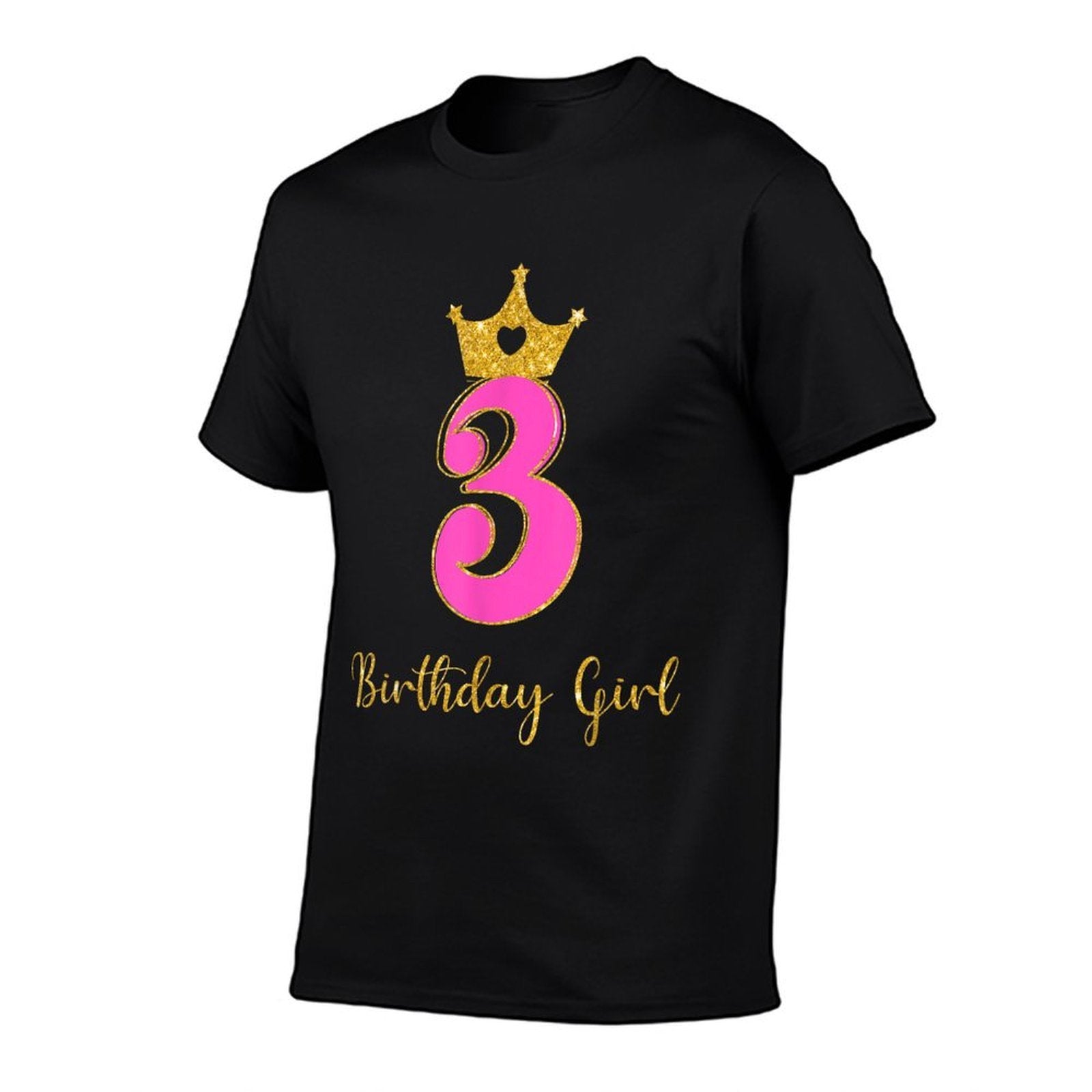 3rd Birthday Girls 3 Three Year Old Birthday Party Toddler  High-quality Stitching T-Shirt
