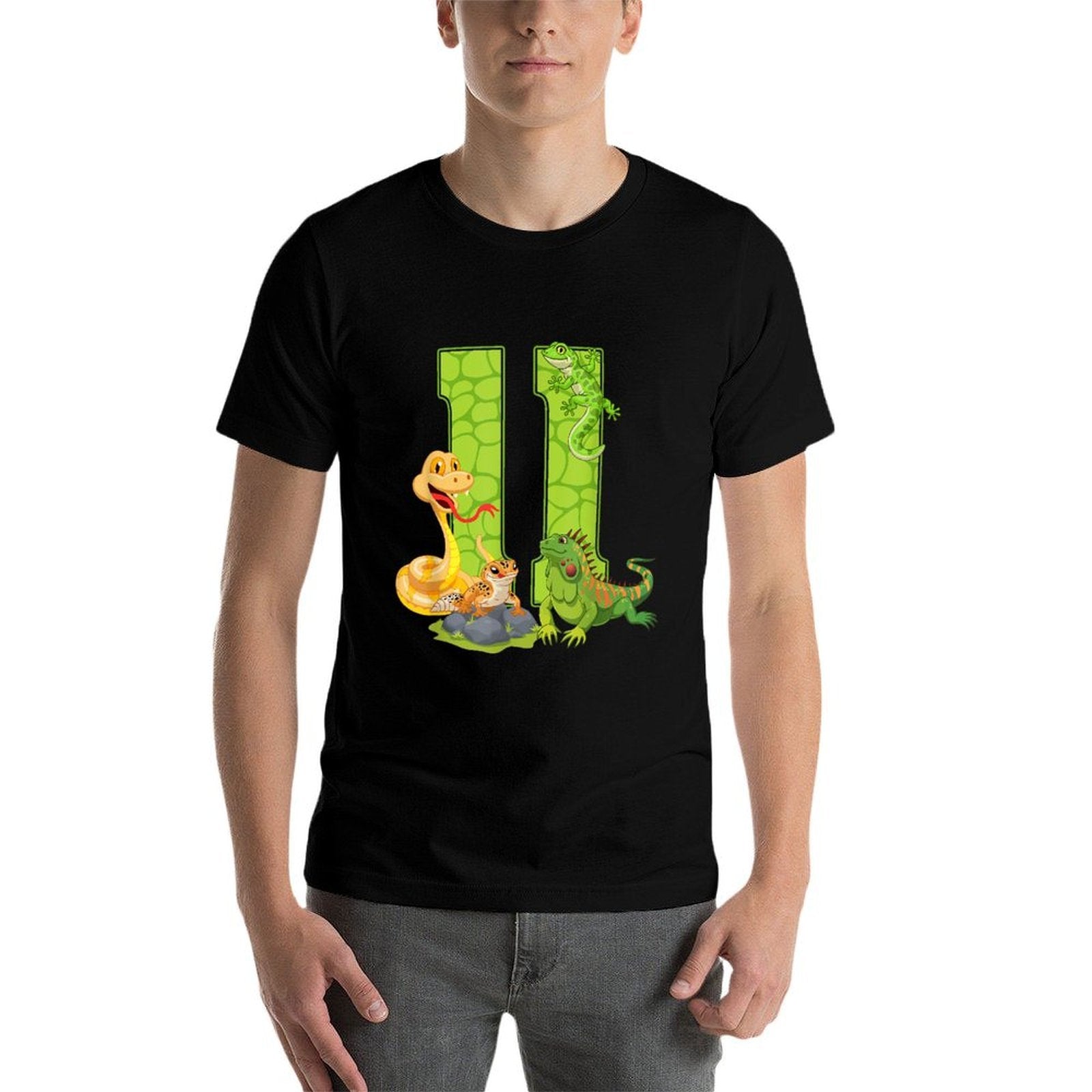 11th Birthday Snake Lizard Reptile 11 Year Old Birthday Part  Vintage-inspired T-Shirt