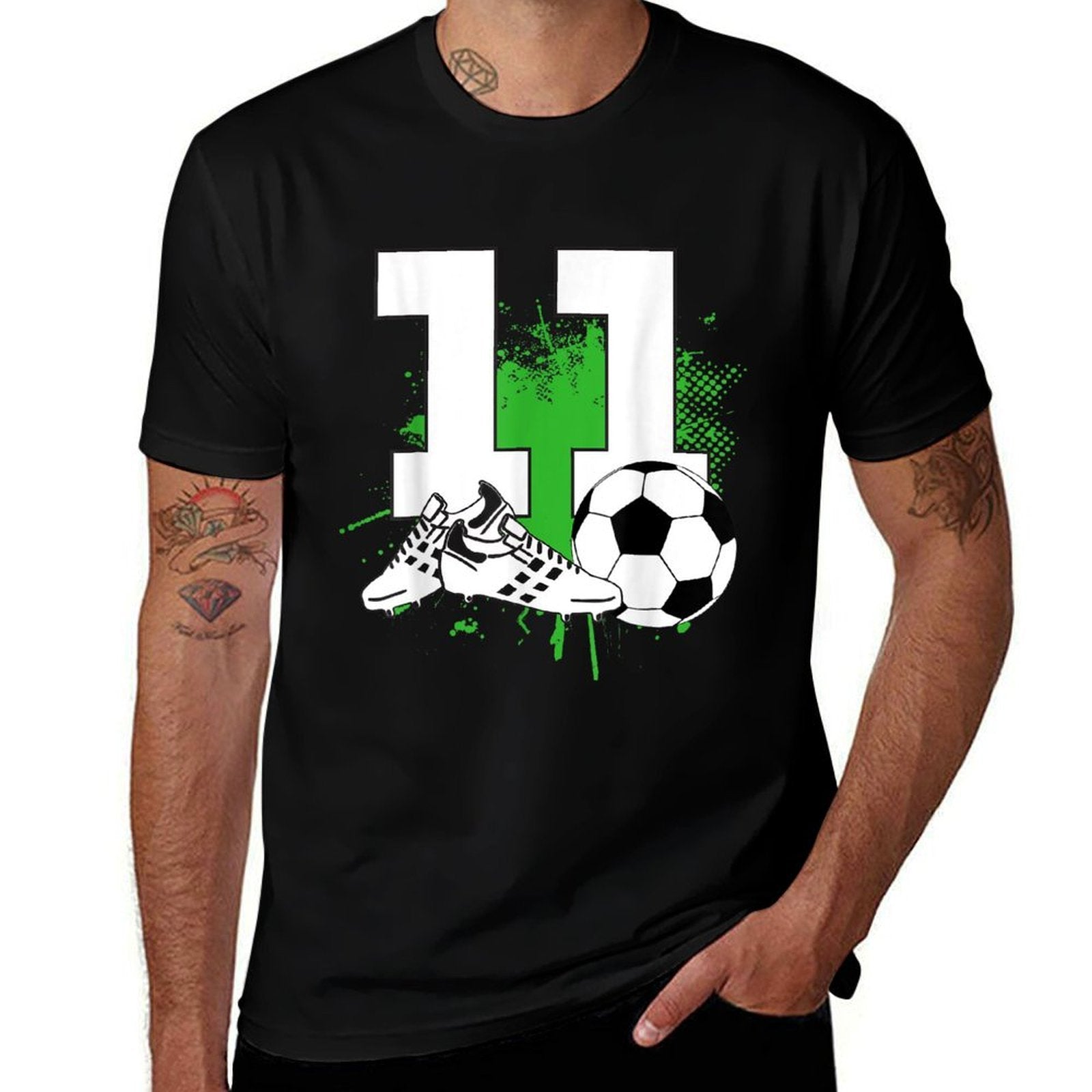 11st Birthday Boy 11 Years Footballer Football Birthday  Lightweight T-Shirt