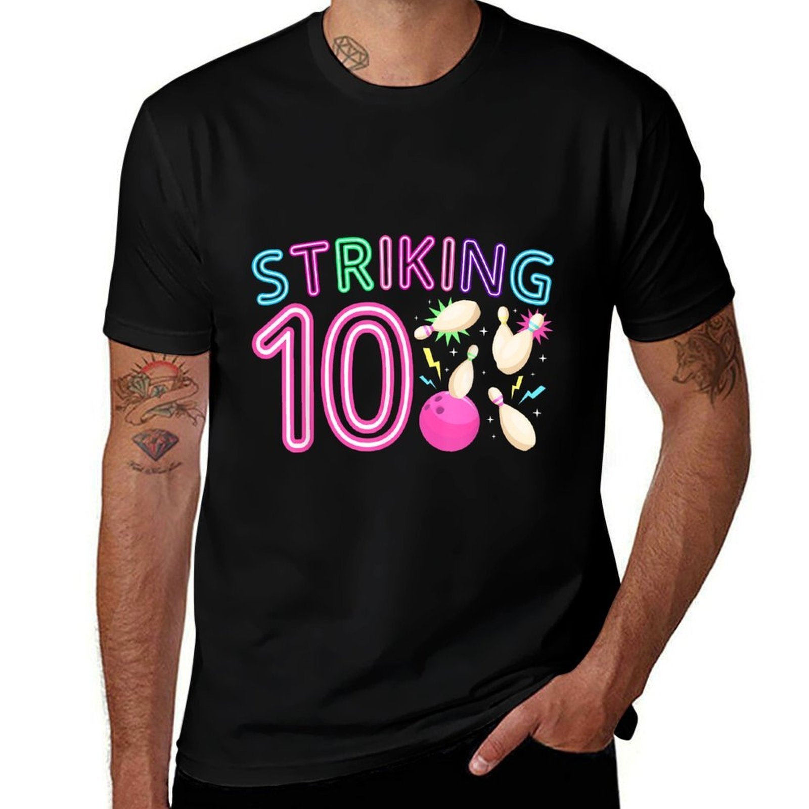 10th Birthday Party Bowling Girl 10 Year Old Bowling Player  Easy-care T-Shirt