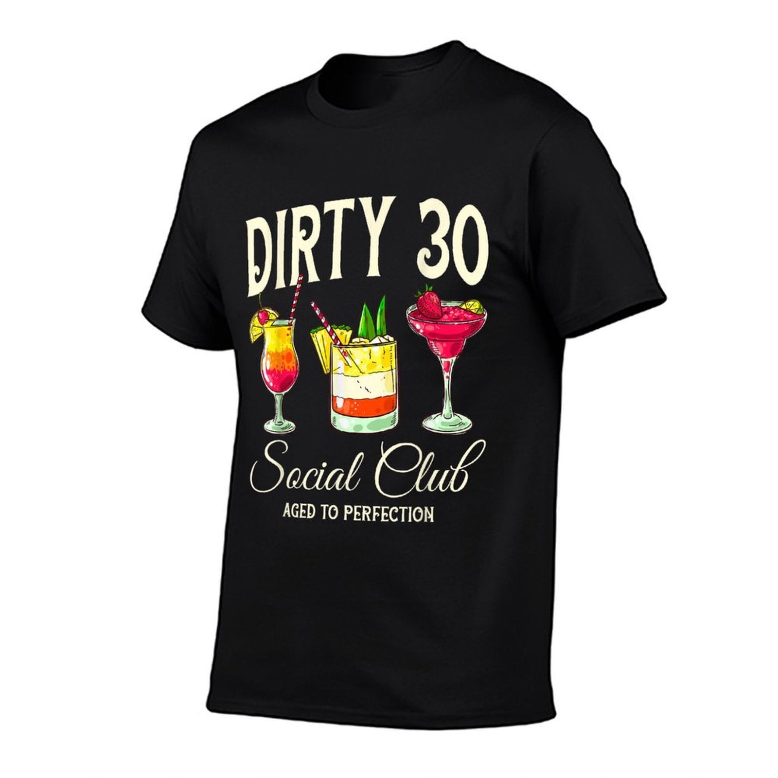 30th Birthday Her Dirty Thirty 30 Years Old Bday Party Group  Oversized Silhouette T-Shirt