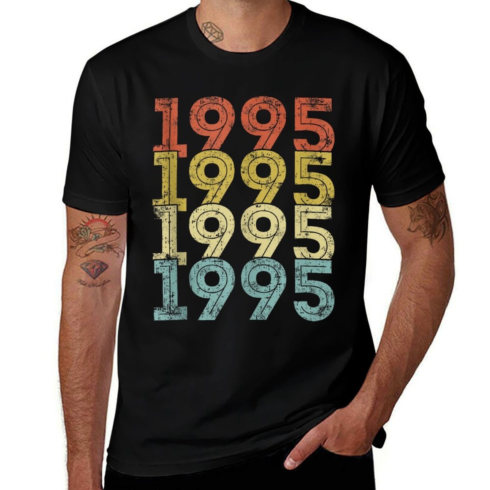 30 Year Old Birthday Vintage 1995 30th Birthday  Trendy Pattern T-Shirt