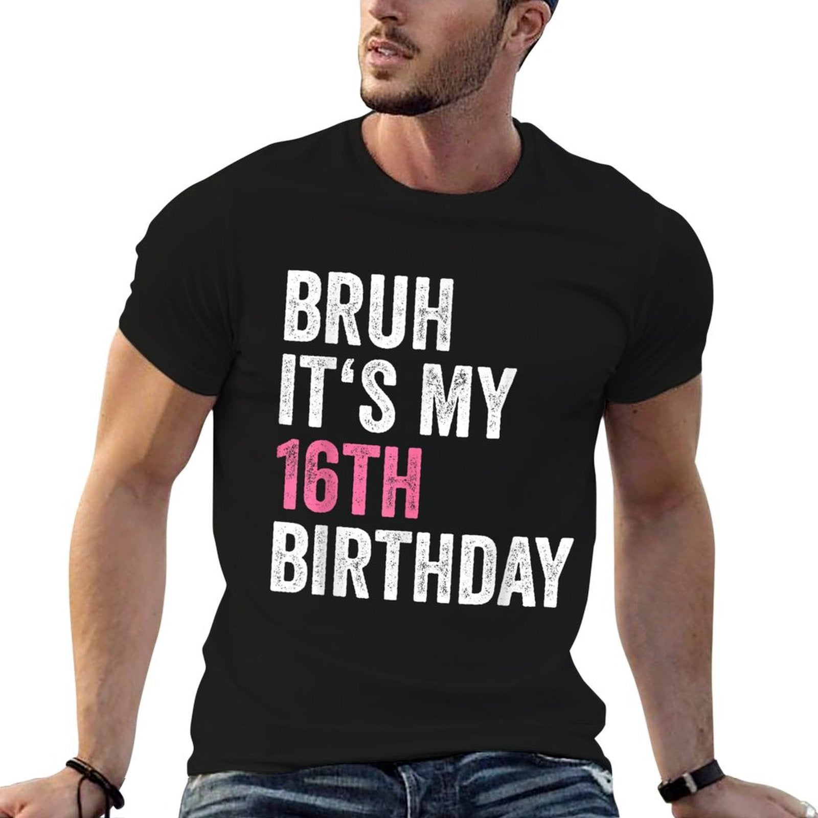 16th Bday 16 Year Old Girln Bruh Its My 16th Birthday  Polyester Blend T-Shirt