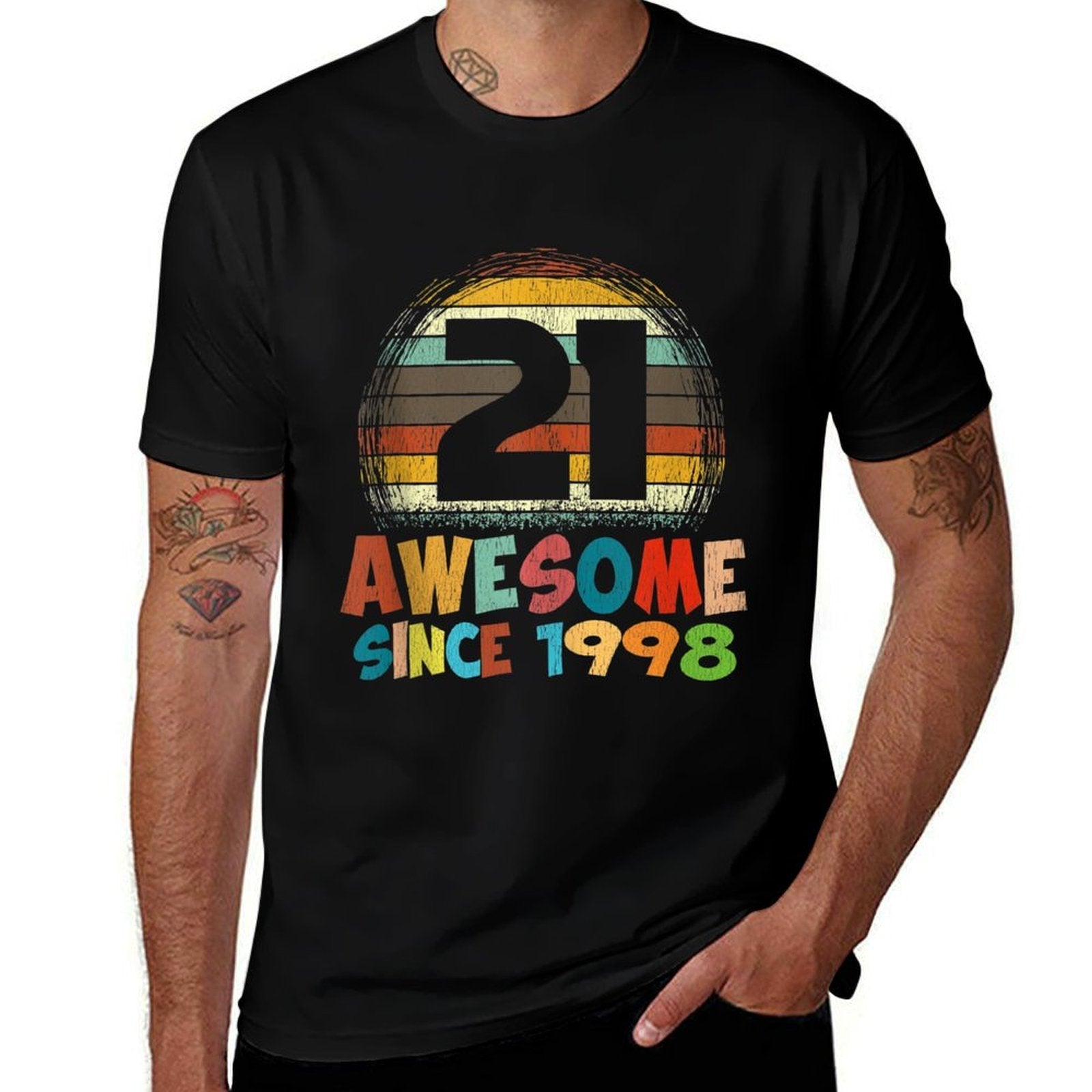 21st Birthday Retro Vintage 21st Birthday Gifts  Durable T-Shirt