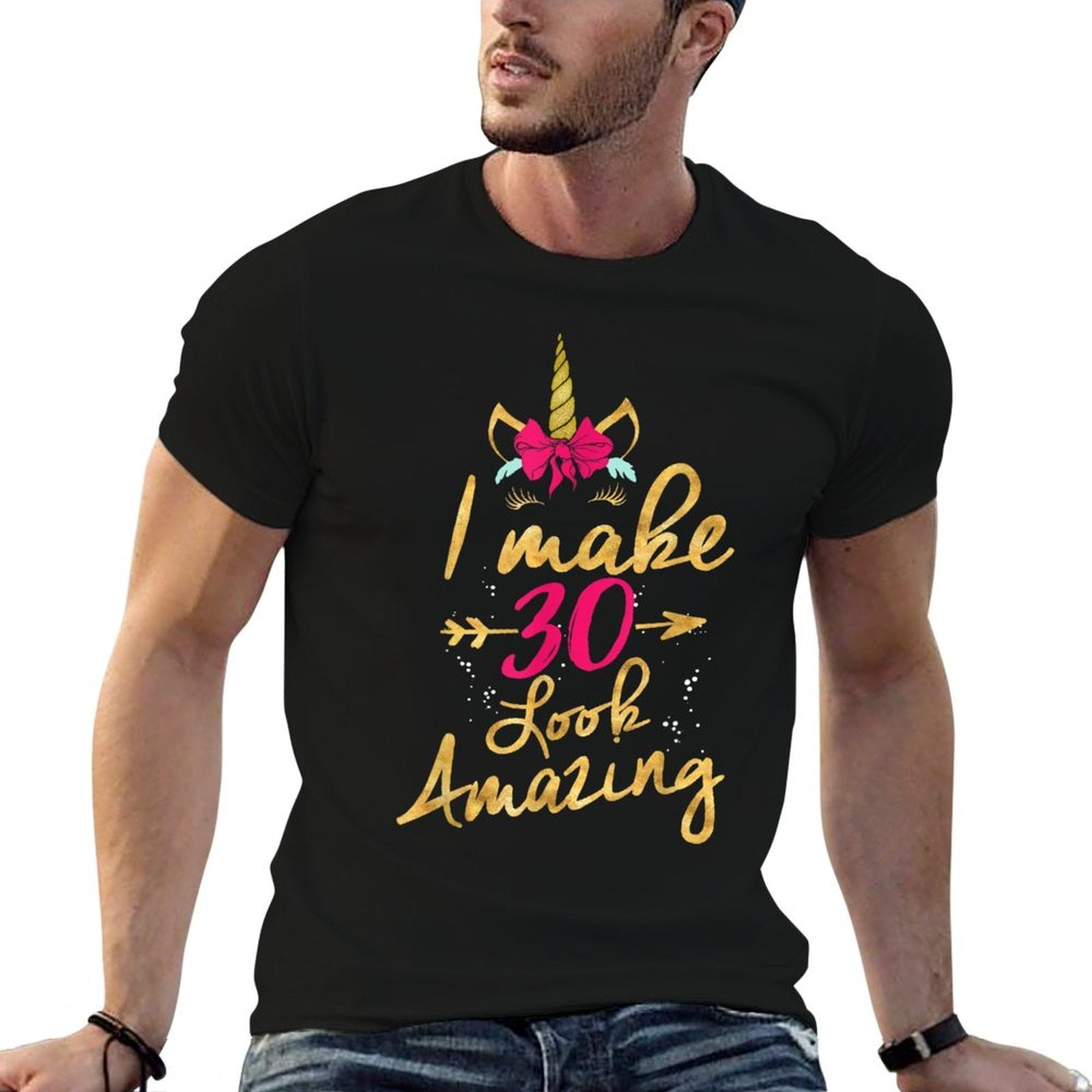 30th Birthday Gift Women Unicorn 30 Look Amazing  Tagless Design T-Shirt
