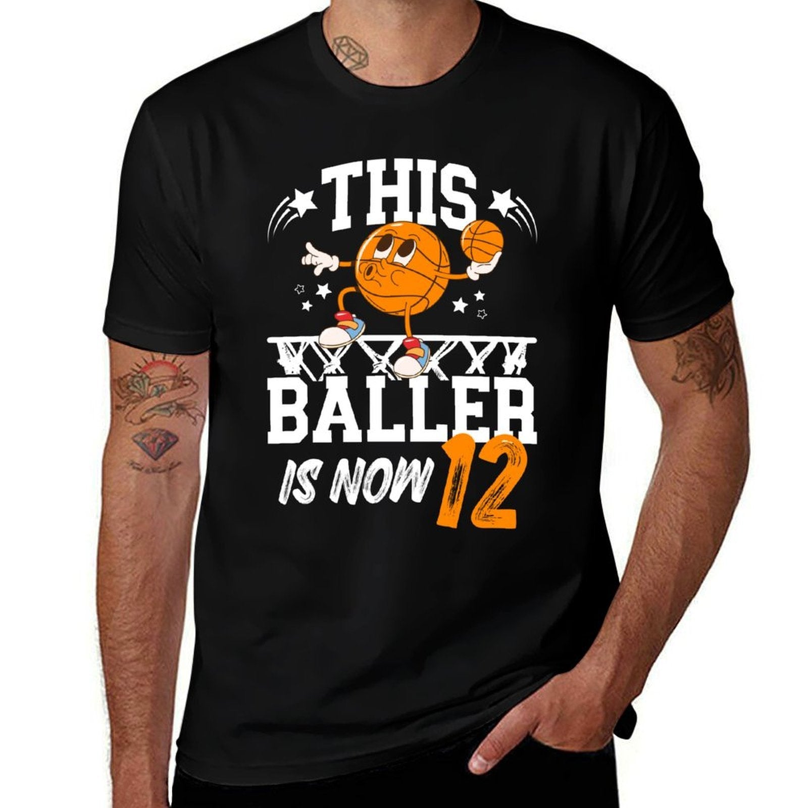 12th Basketball Birthday Twelve Year Old Basketball Player  Breathable T-Shirt