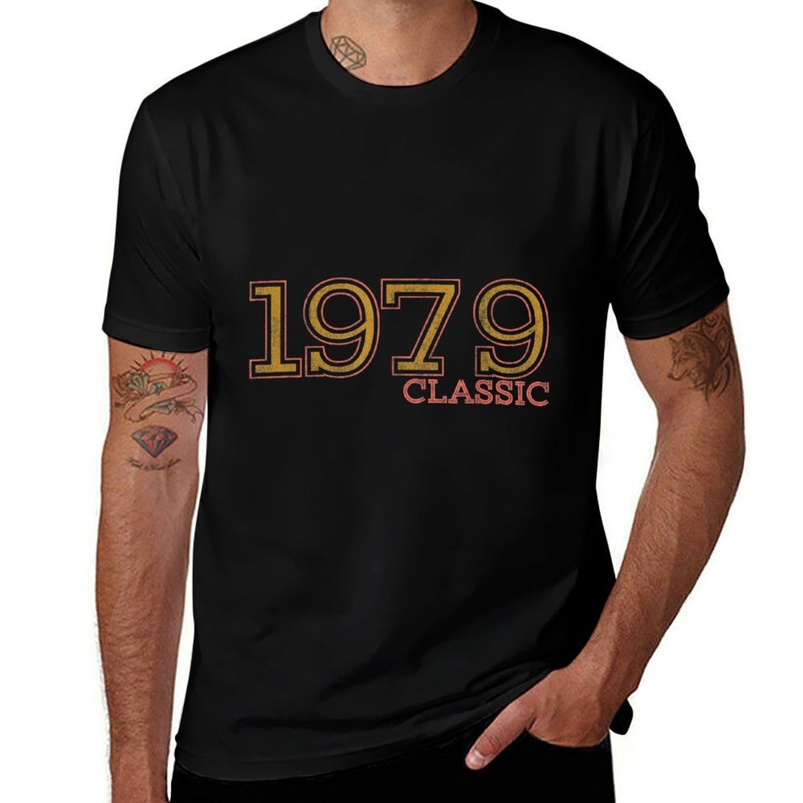 40th Birthday Gift For Men And Women. 1979 Classic Rolled Sleeves T-Shirt
