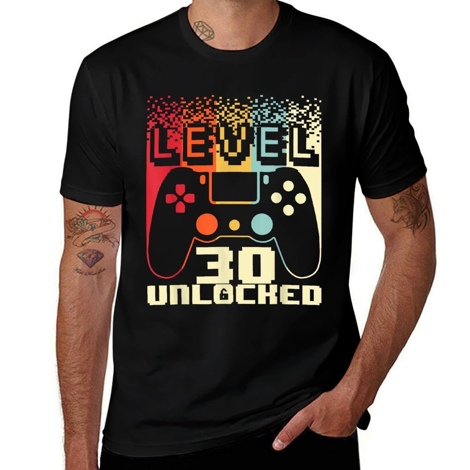 30th Birthday For Men Level 30 Unlocked Gamer 30 Year Old  Odor-resistant T-Shirt