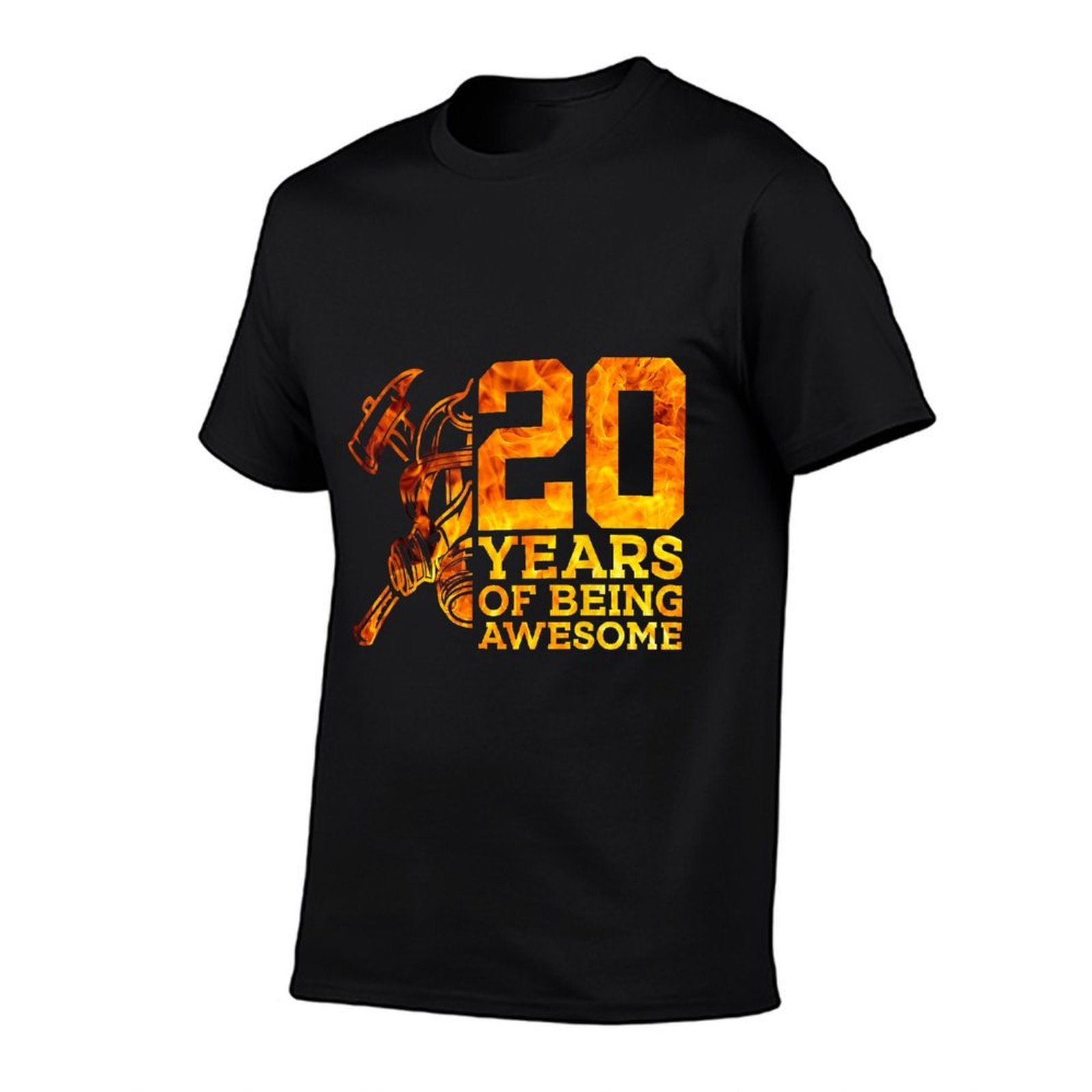 20 YEARS OF BEING AWESOME FIREFIGHTER 20TH BIRTHDAY  Soft T-Shirt