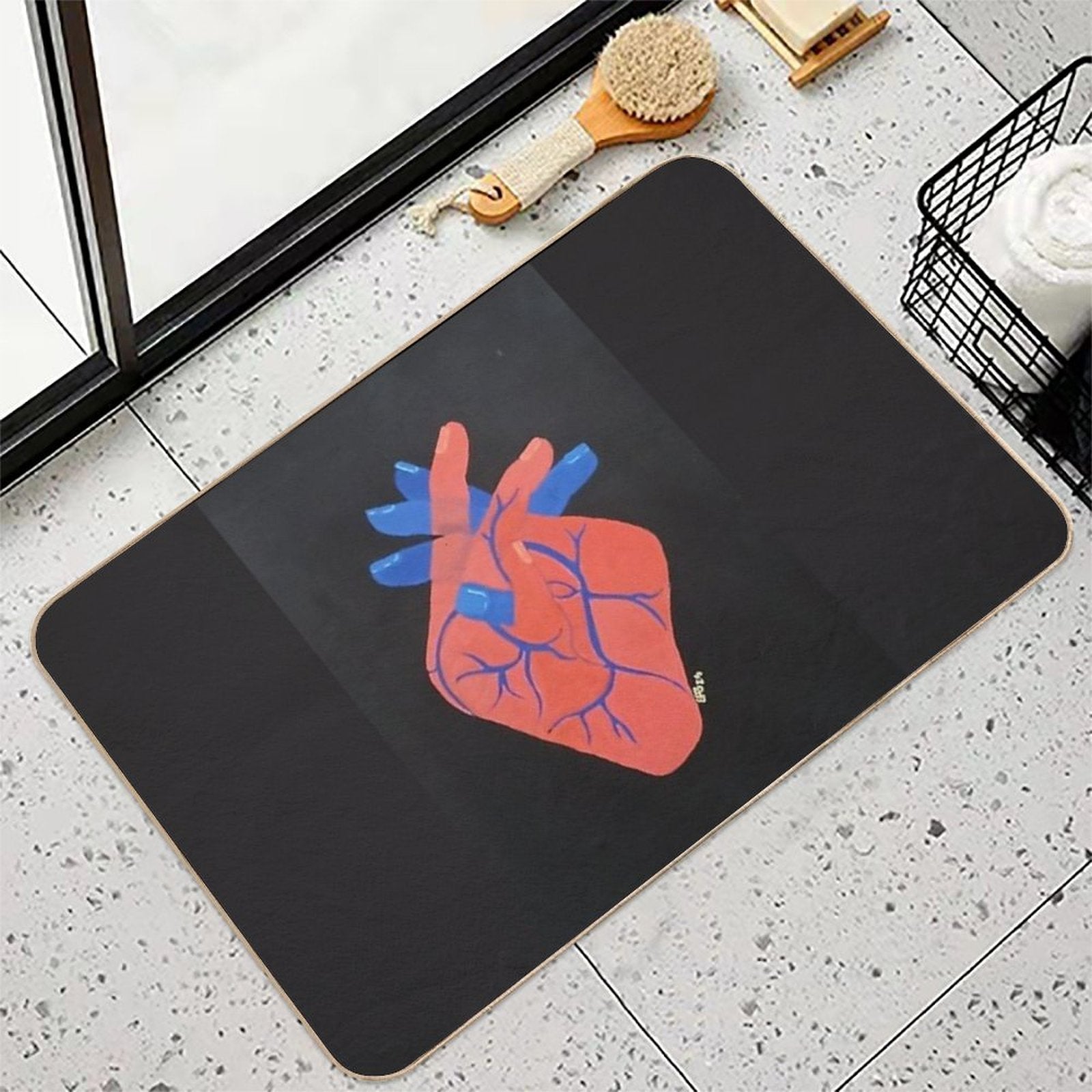 Holding My Heart  Versatile Bath Mat
