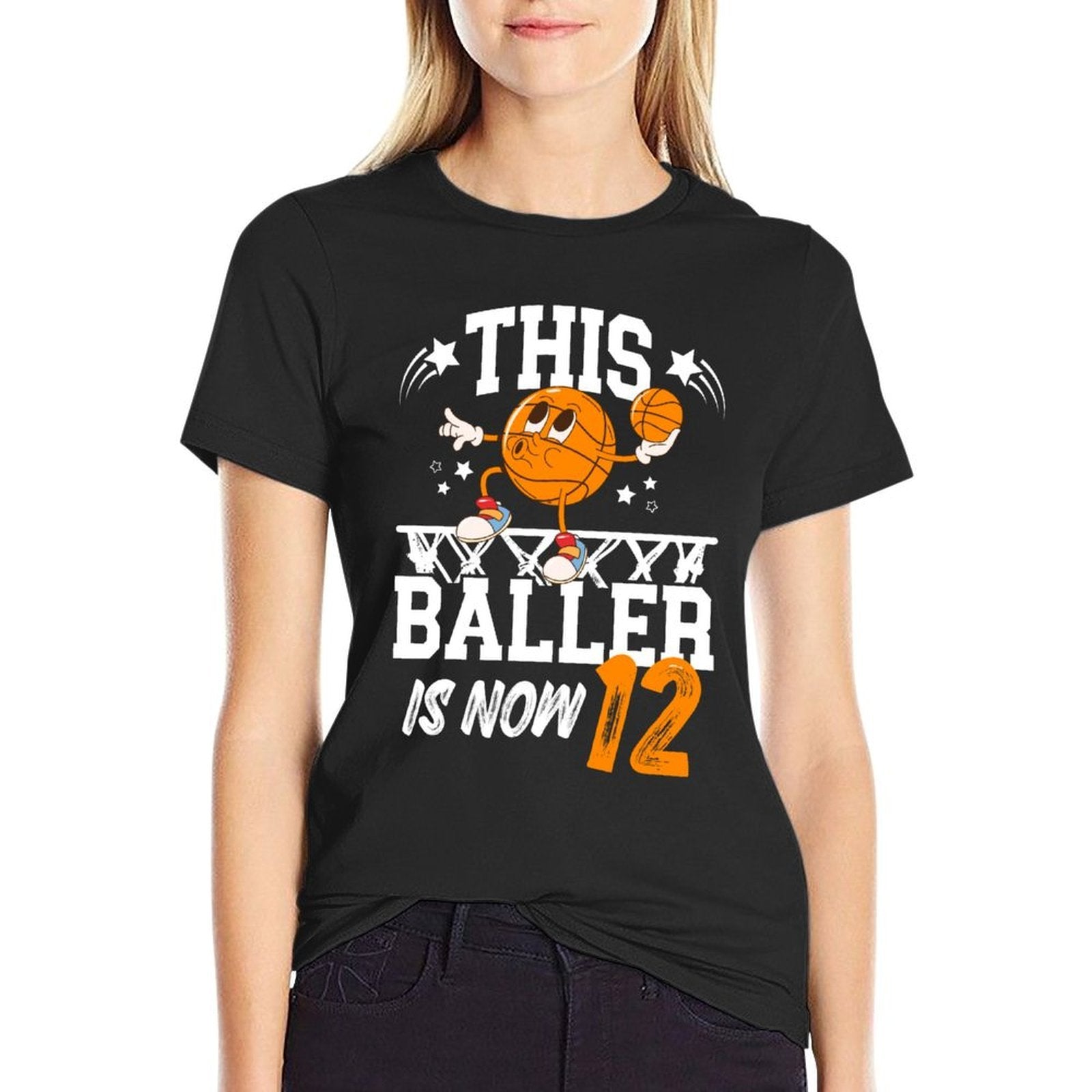 12th Basketball Birthday Twelve Year Old Basketball Player  Breathable T-Shirt