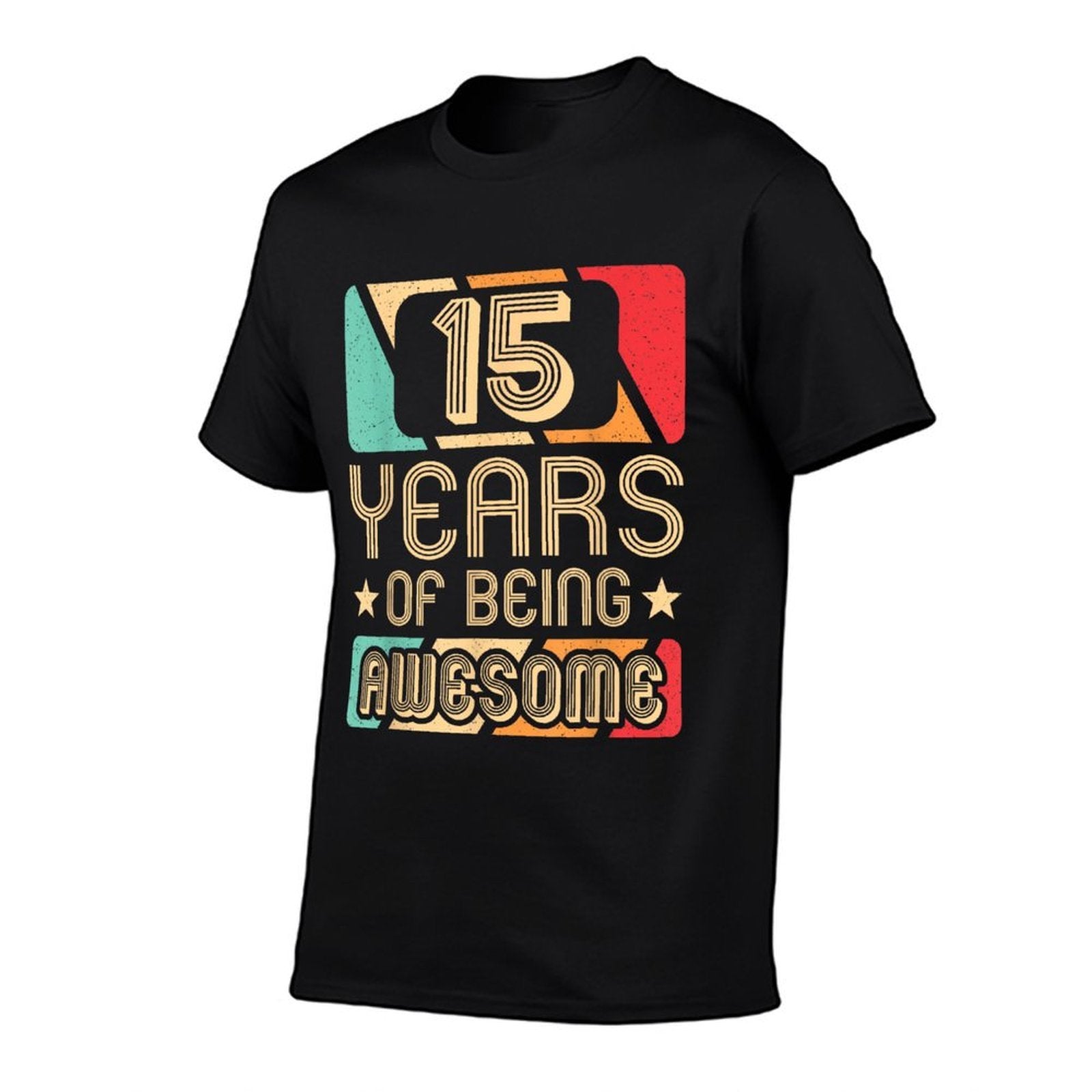 15 Years Of Being Awesome 15 Years Old Retro 15th Birthday  Eco-friendly Material T-Shirt