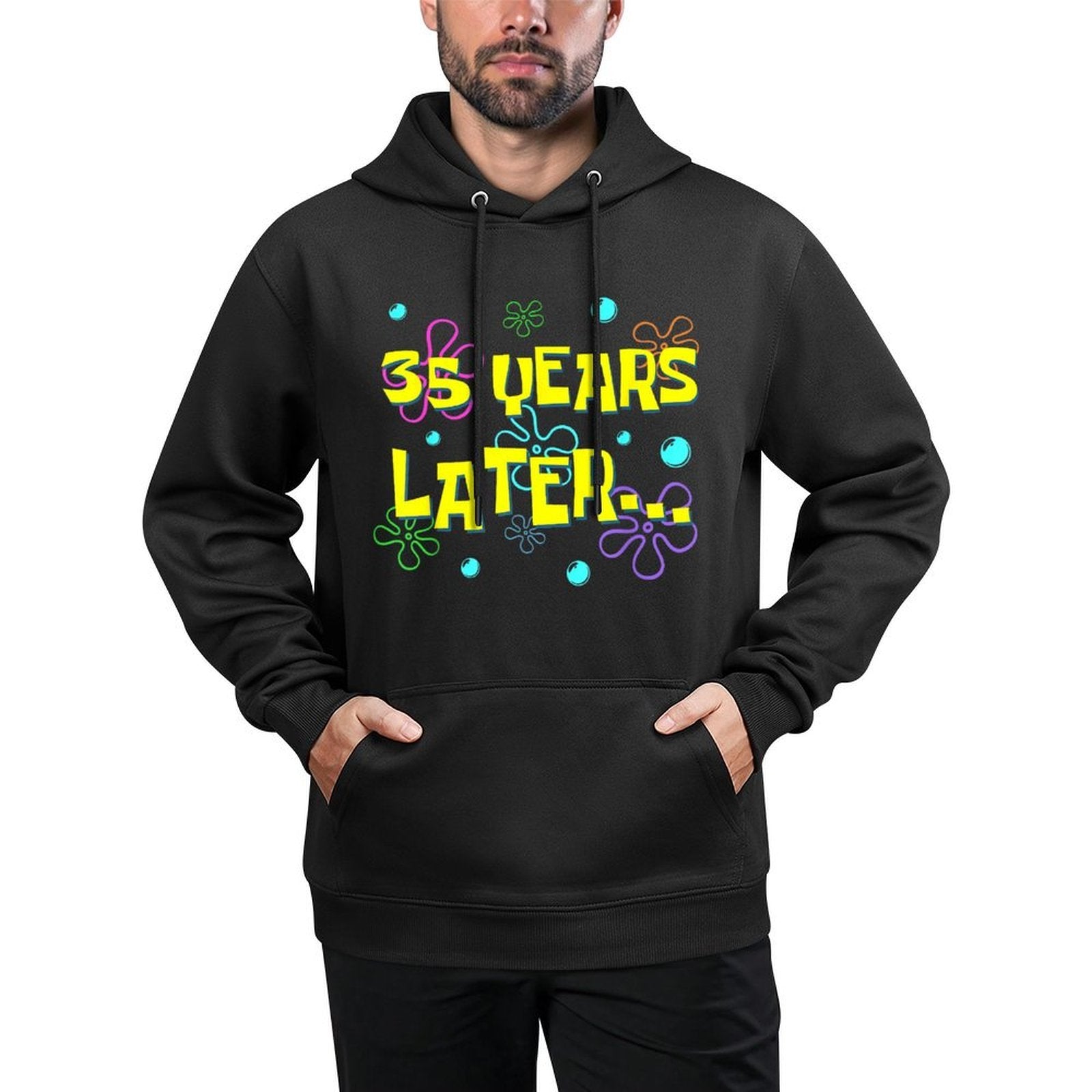 35 Years Later 35th Birthday Party 35 Year Old Funny Meme Adjustable Hood Hoodie
