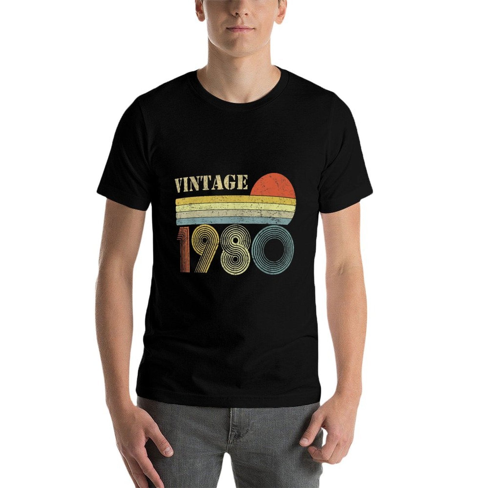 1980 40th Birthday Gift Vintage Retro Men Women 40 Years Old  Wrinkle-resistant T-Shirt
