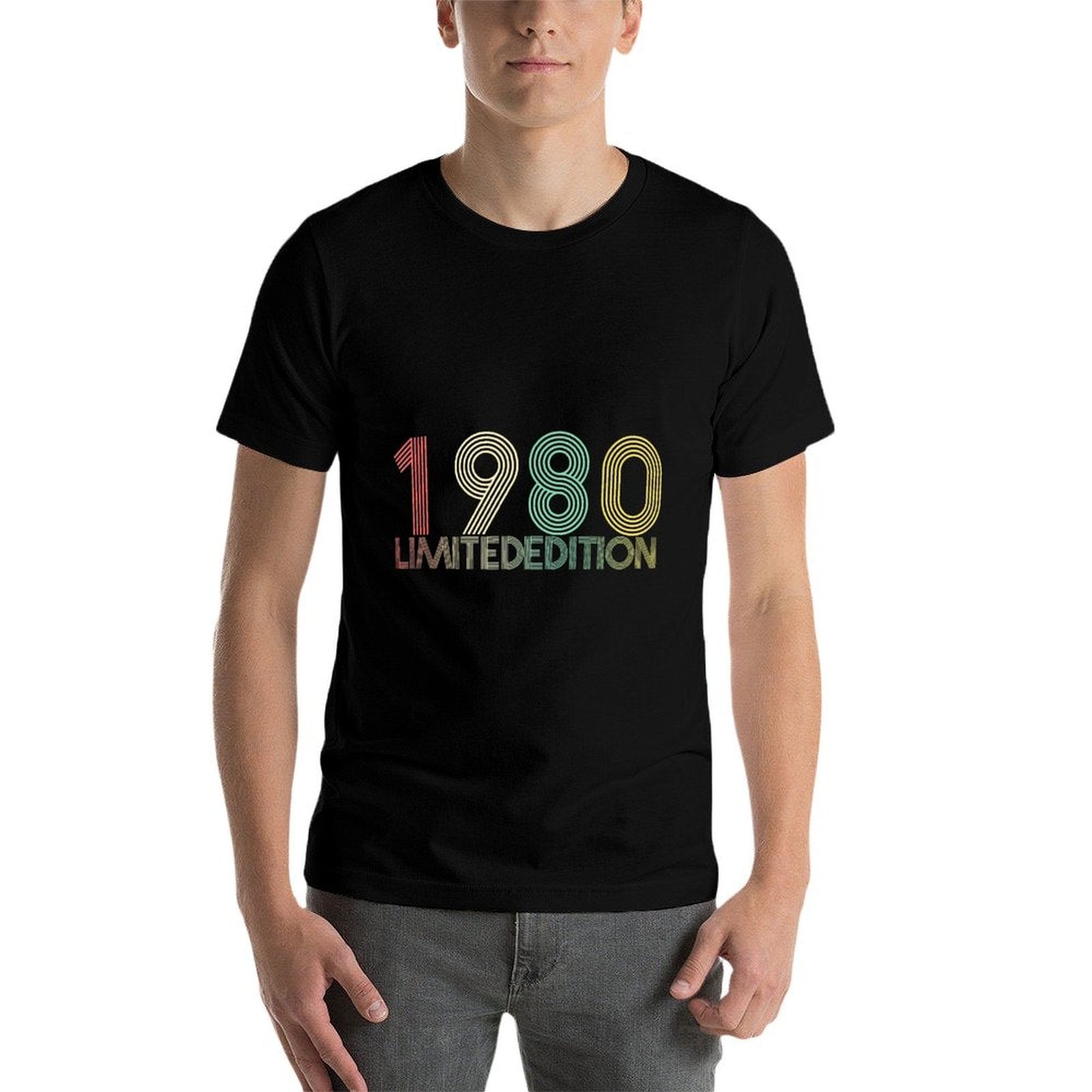1980 40th Birthday Gift Vintage Retro Men Women 40 Years Old  Oversized Silhouette T-Shirt