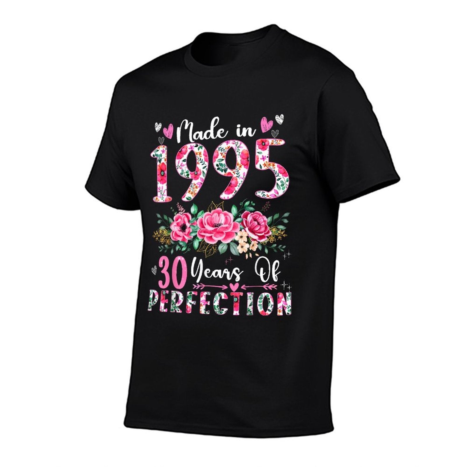 30 Year Old Made In 1995 Floral 30th Birthday Women  Summer-ready Fabric T-Shirt