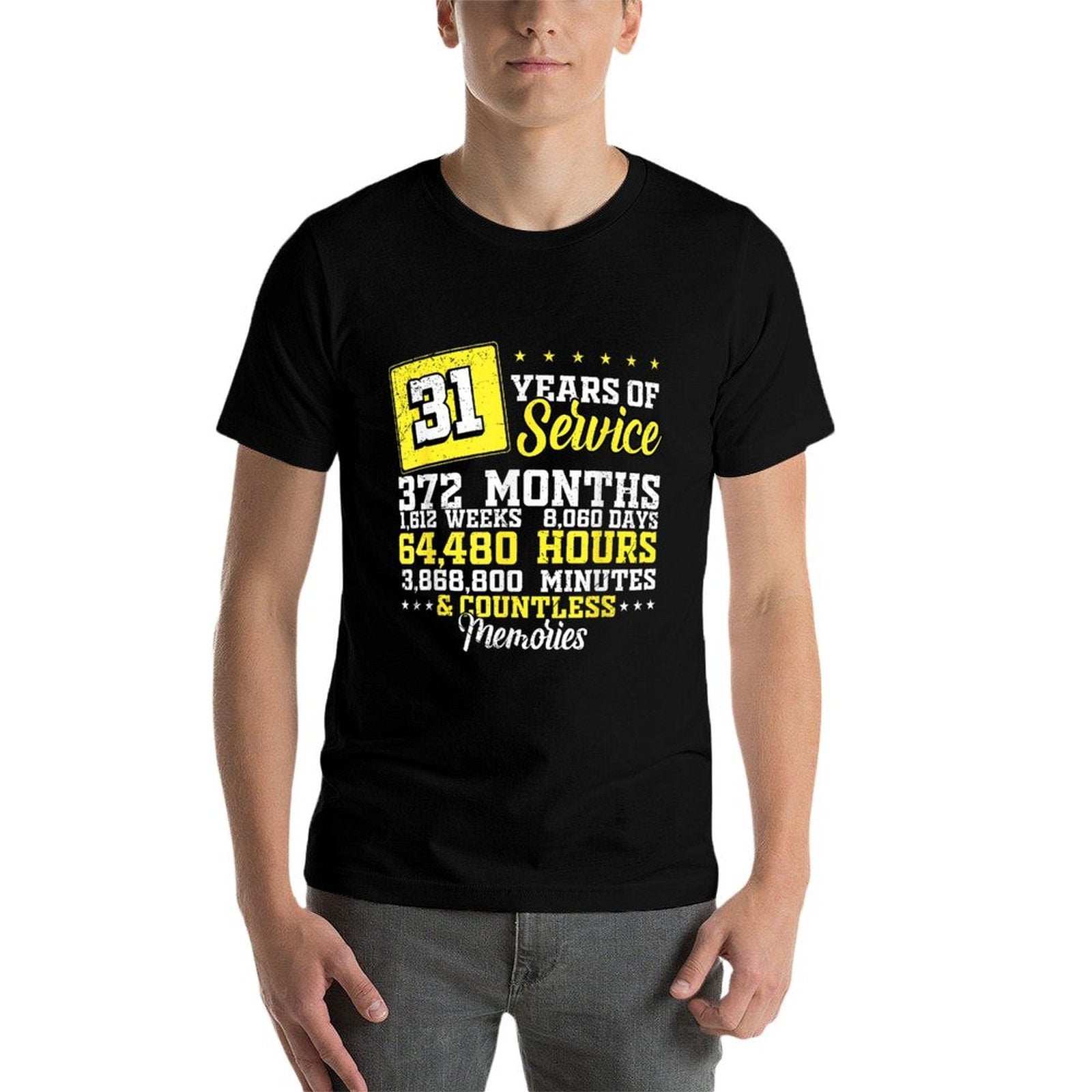 31 Years Of Service Funny Retirement Gifts for Men Women  Summer-ready Fabric T-Shirt