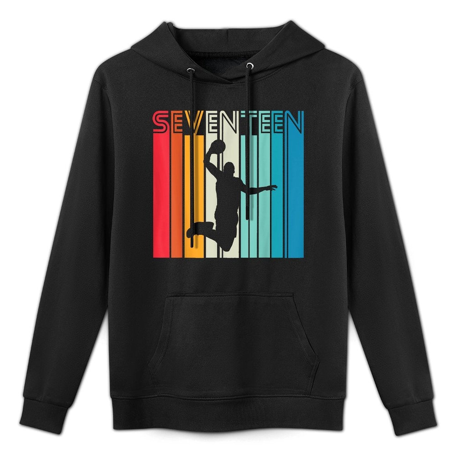 17th Birthday Basketball Lover 17 Years Old Retro Easy Care Hoodie