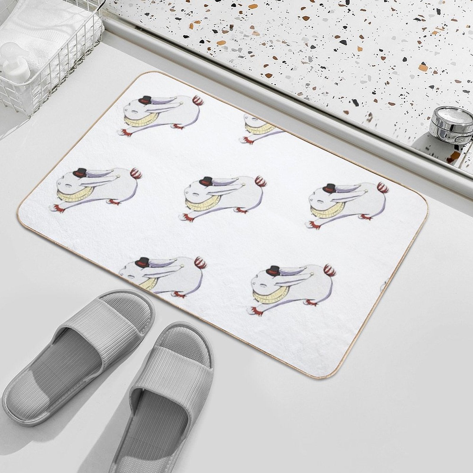 Jester Bunny  Anti-Trip Bath Mat