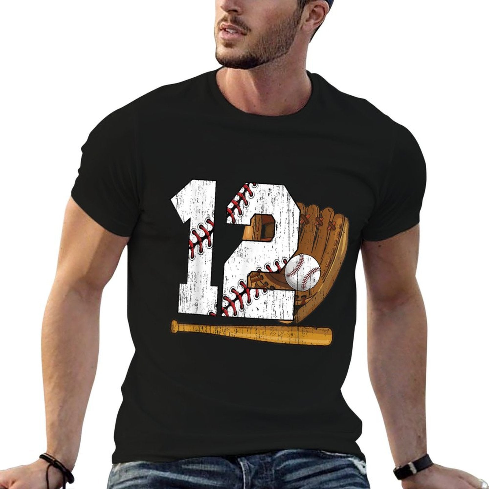 12th Birthday Baseball Boy Twelve Year Old Baseball Player  Stretchy T-Shirt