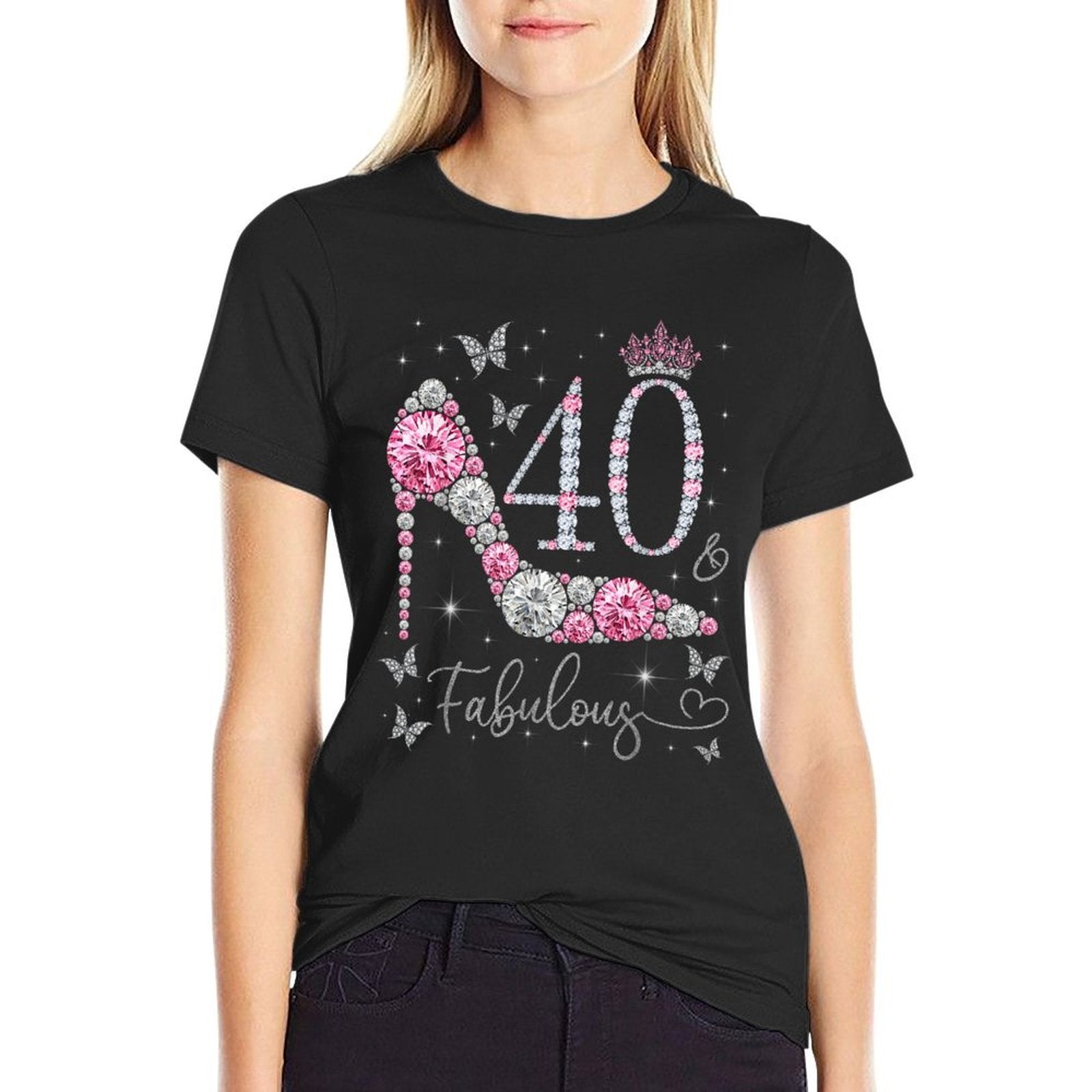 40 & Fabulous, 40 Years Old And Fabulous, 40th Birthday  Relaxed-fit T-Shirt