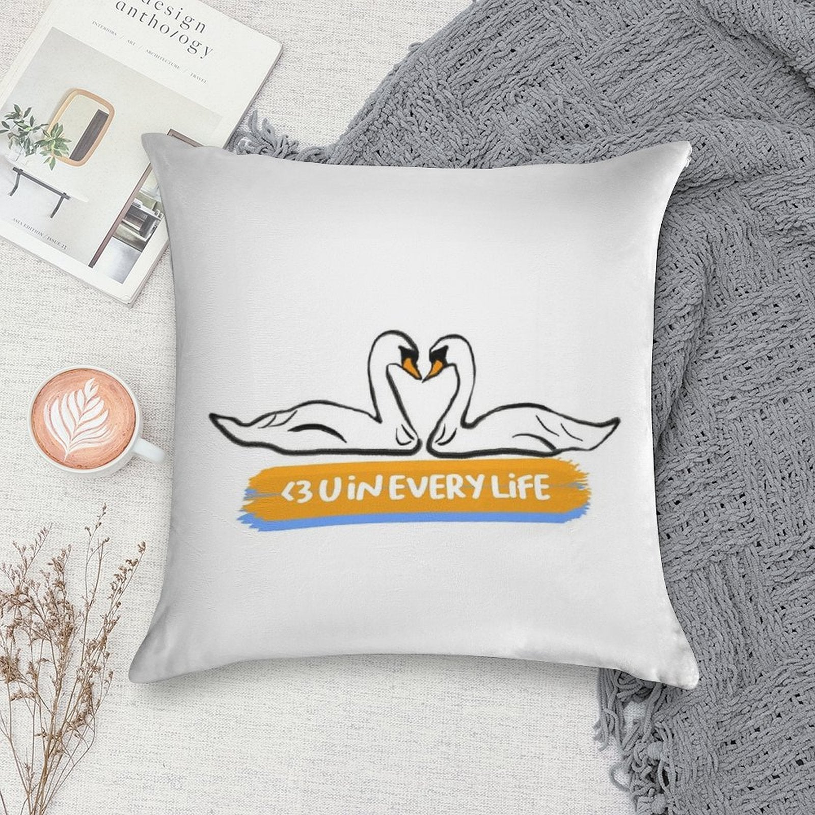 3 U in Every Life Soft Home Decor Throw Pillow