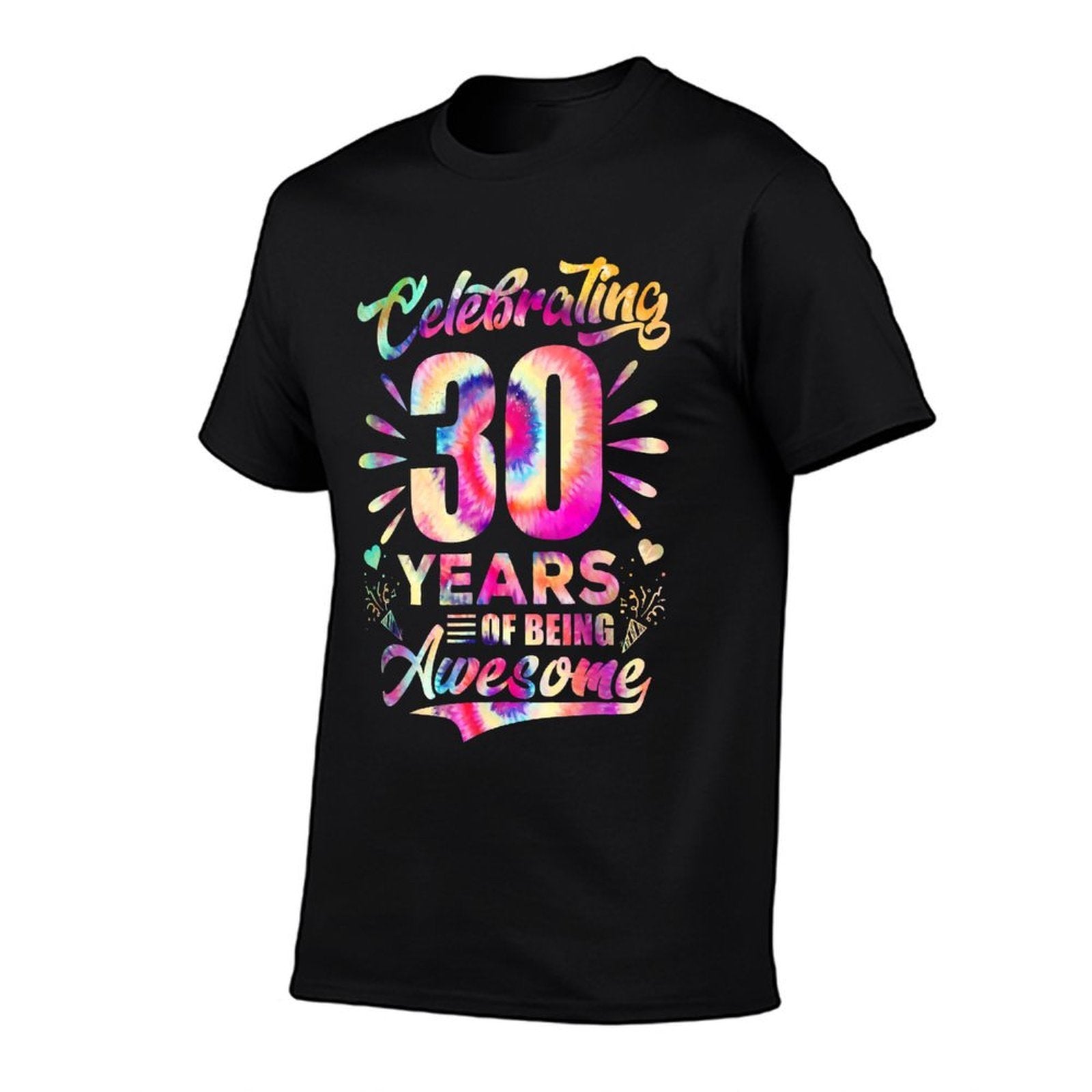 30 Years of Being Awesome 30 Years Old 30th Birthday Tie Dye  High-quality Stitching T-Shirt