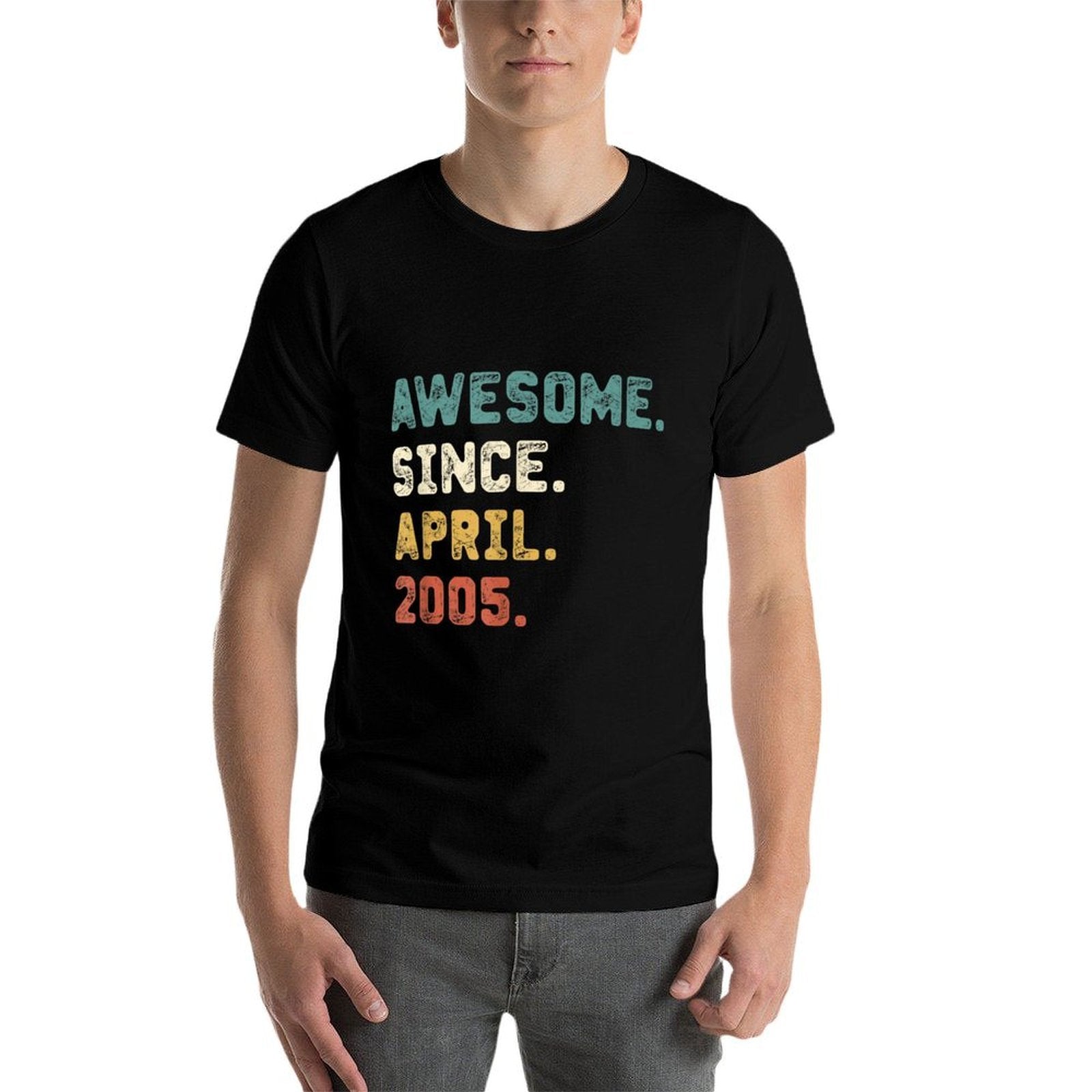 17 Years Old Gifts Awesome Since April 2005 17th Birthday  Vintage-inspired T-Shirt