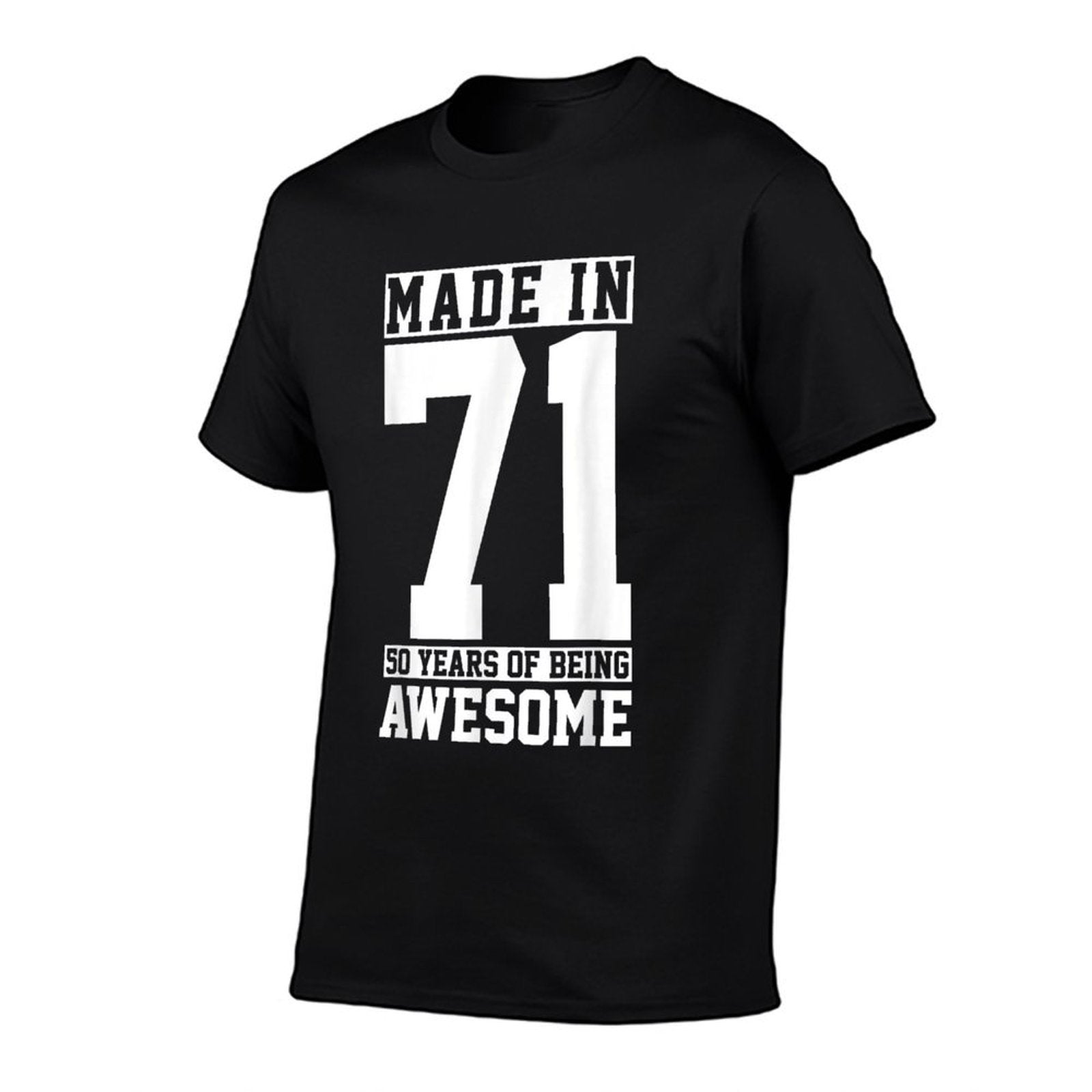 1971 50 Years Of Being Awesome Funny 50th Birthday Gift  Wrinkle-resistant T-Shirt