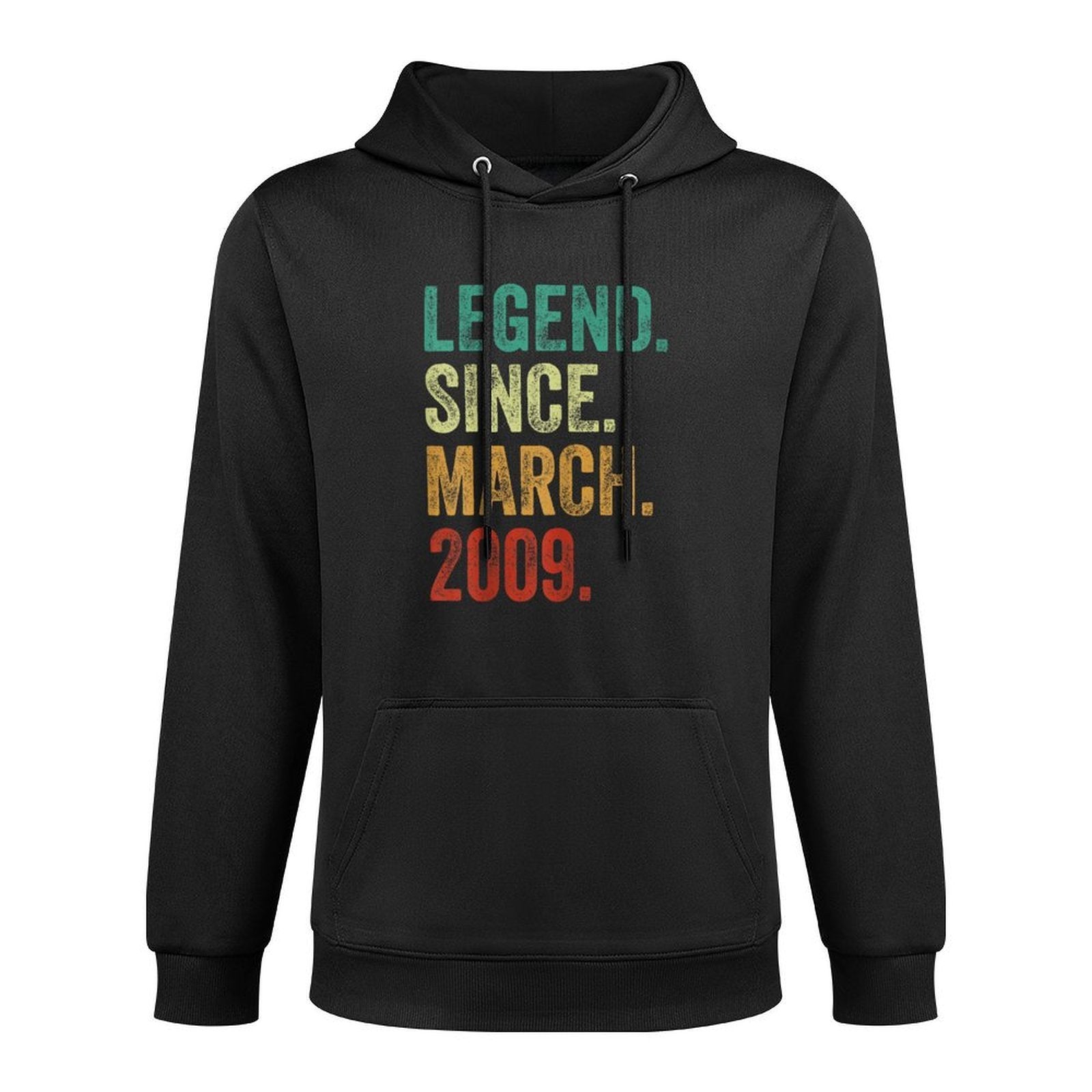 16 Years Old Legend Since March 2009 16th Birthday Medium-Weight Fabric Hoodie
