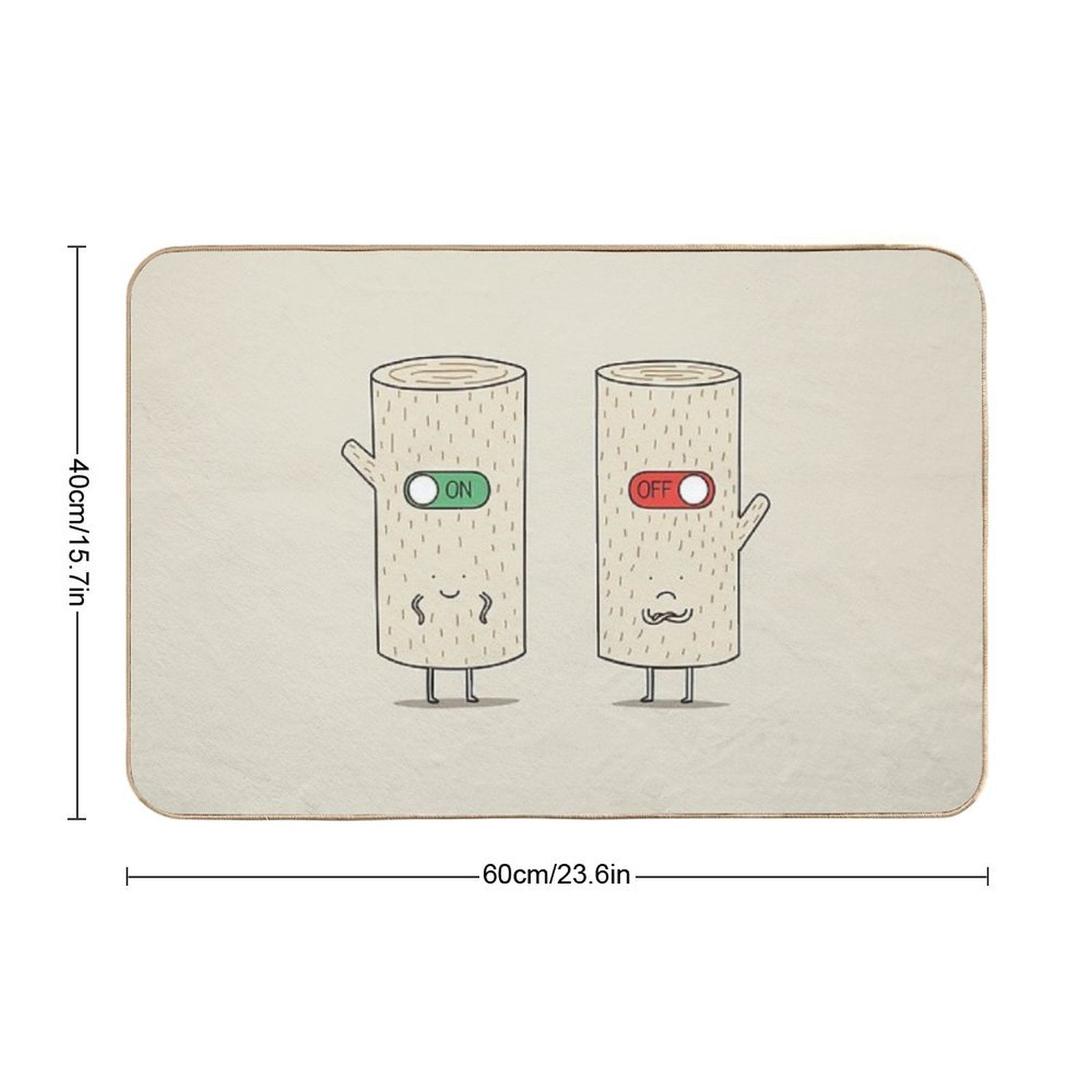 Log on And Log Off  Absorbent Bath Mat