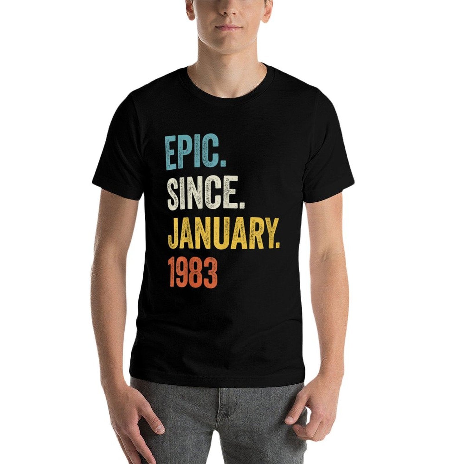 40 Years Old Epic Since January 1983 40th Birthday  Cotton T-Shirt