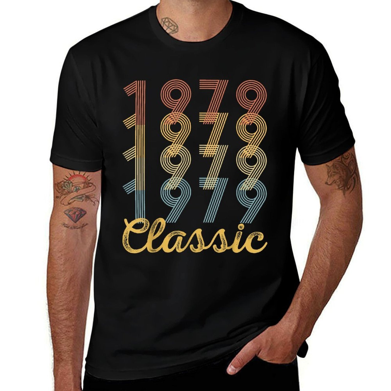 40th Birthday Gift Vintage 1979 Classic Men Women Slim-fit Cut T-Shirt