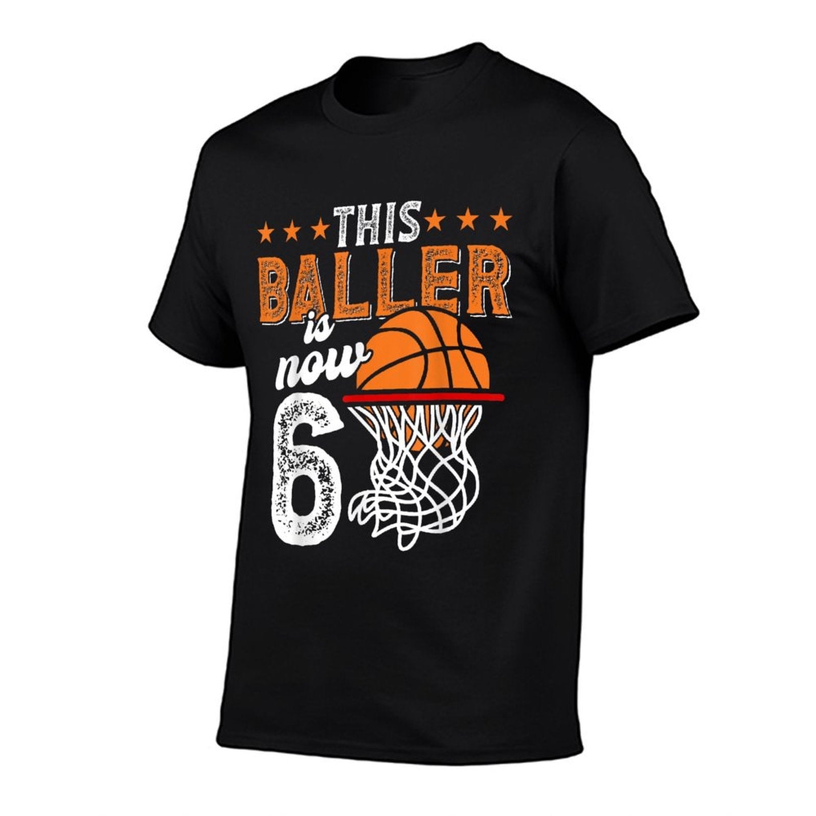 6th Birthday Boys Basketball Player This Baller Is Now 6  Lightweight T-Shirt